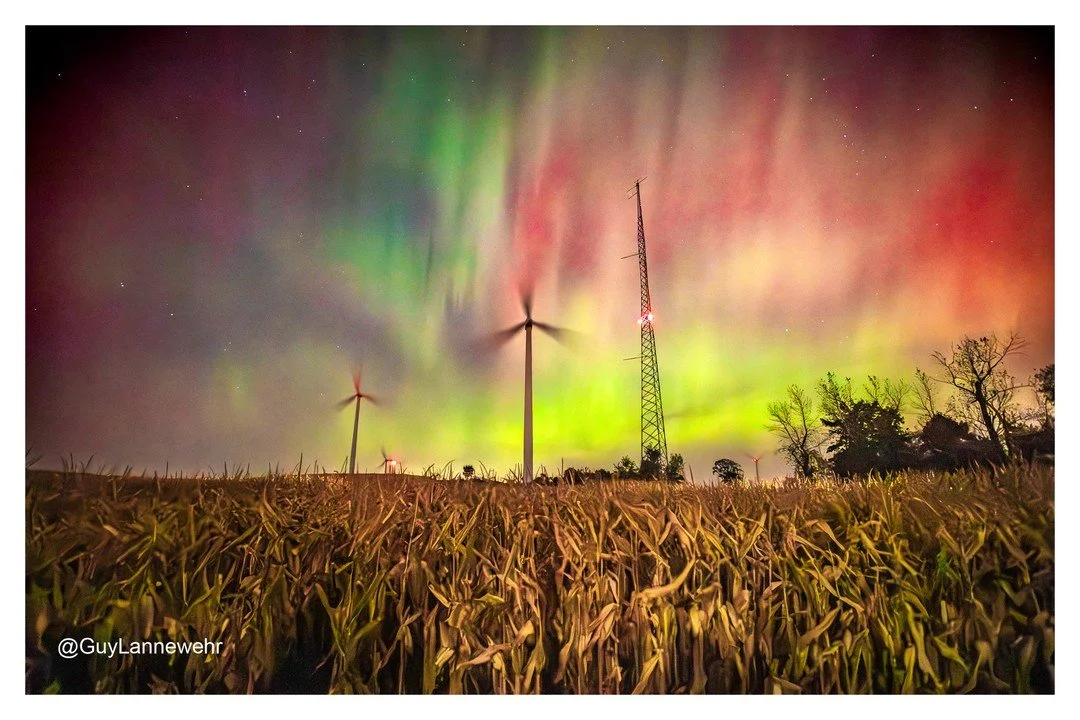 Of course I was out the other night chasing the &quot;lights&quot;. Last night I was contemplating were to shoot this image, just knowing I wanted some wind turbines in the image. I know of a wind farm about 45 miles north of me and that's where I en