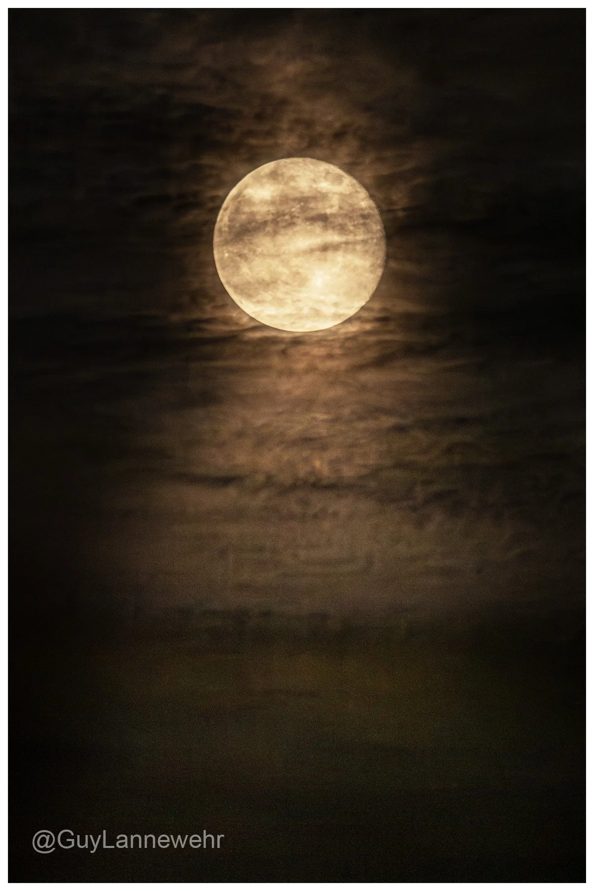 Right off my balcony during a moonrise