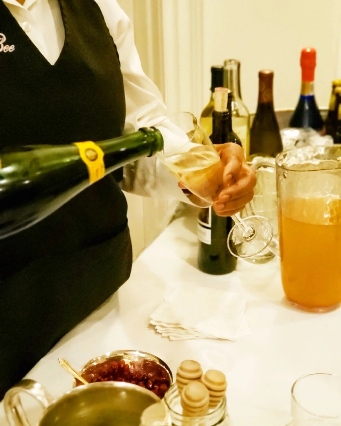 During holiday party season and all year round it is always a good idea to offer a non alcoholic option at your bar. I always present it with equal import so the guests don&rsquo;t feel like they have been relegated to the kids table. We love sparkli