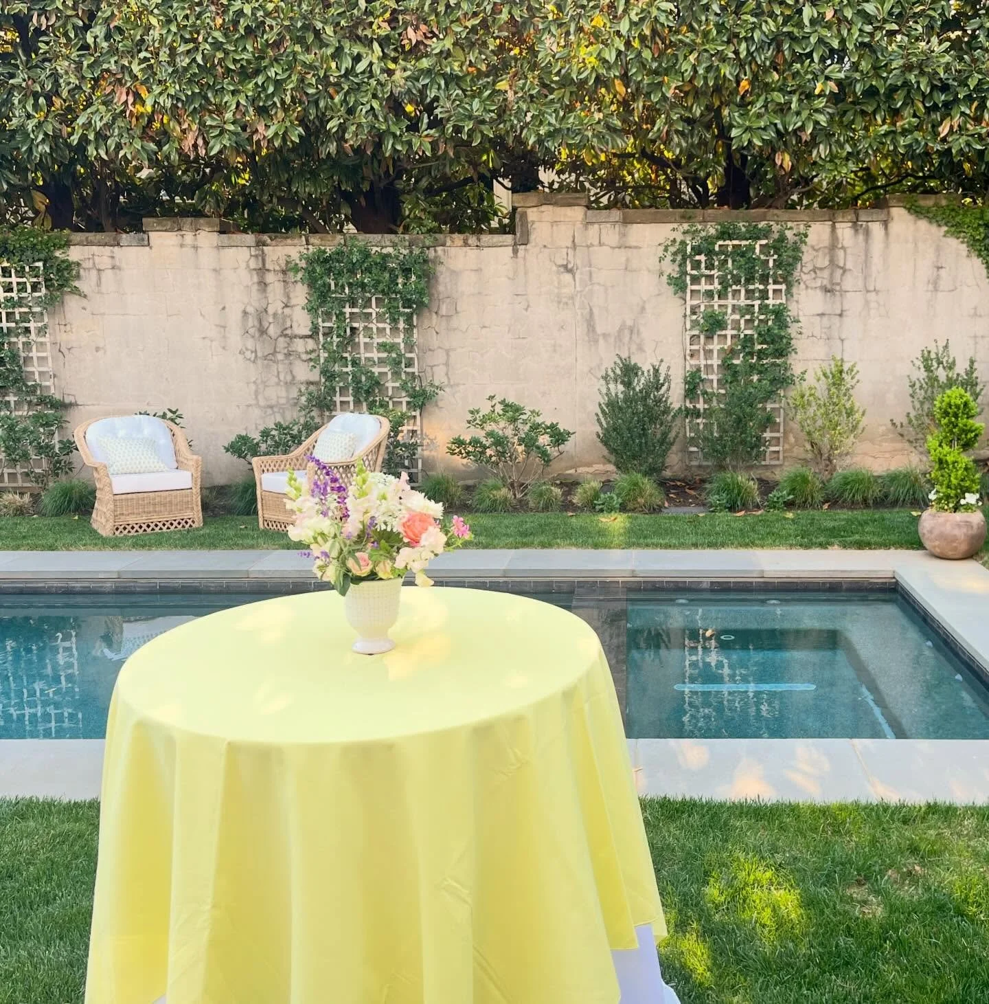 Pool party perfection on a beautiful spring evening