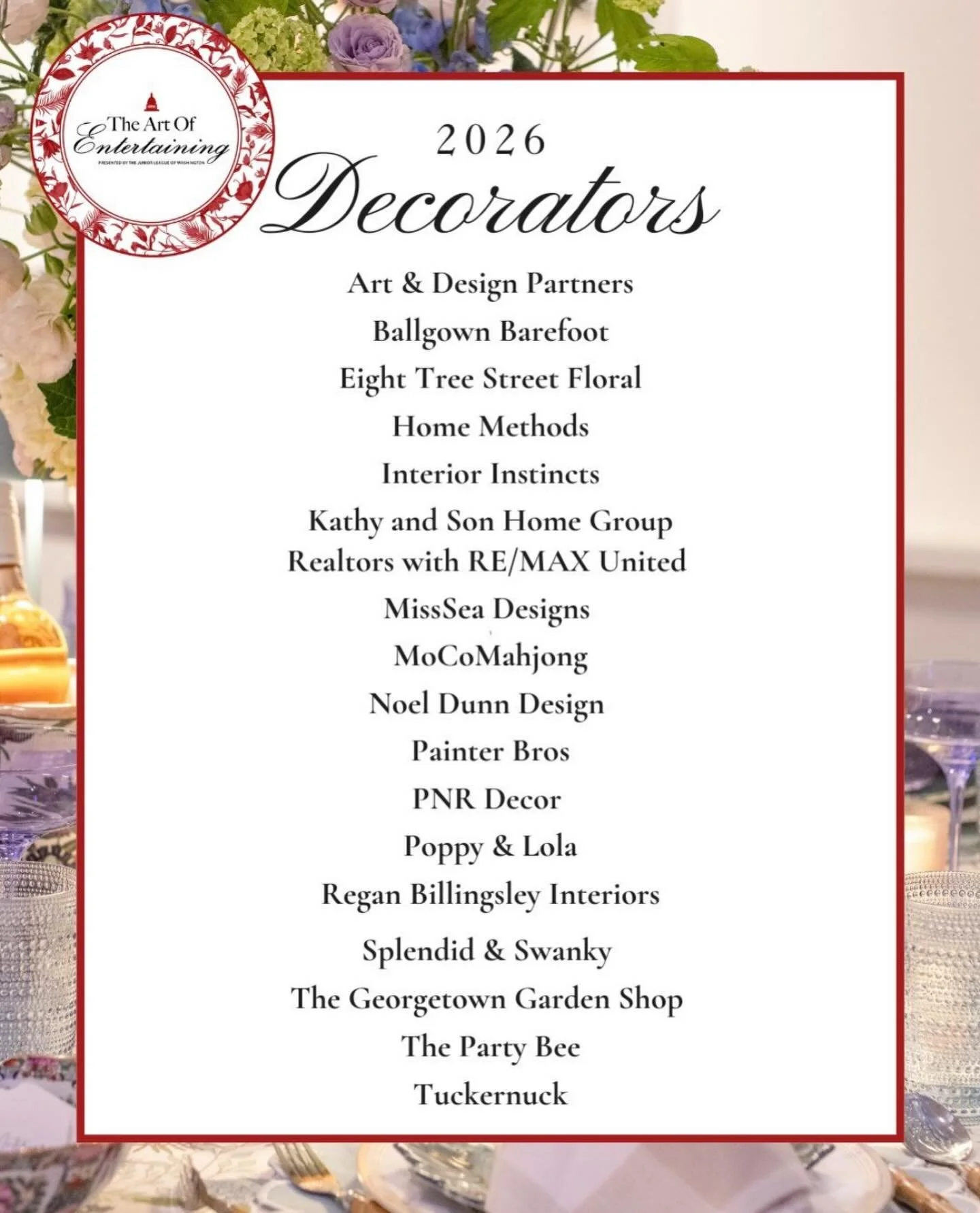 I am really looking forward to being a part of Friday&rsquo;s Art of Entertaining event hosted by @jlwdc I was an active member of the Junior League for many years, volunteering at The Capital Collection of holiday shops.  It&rsquo;s so nice to come 