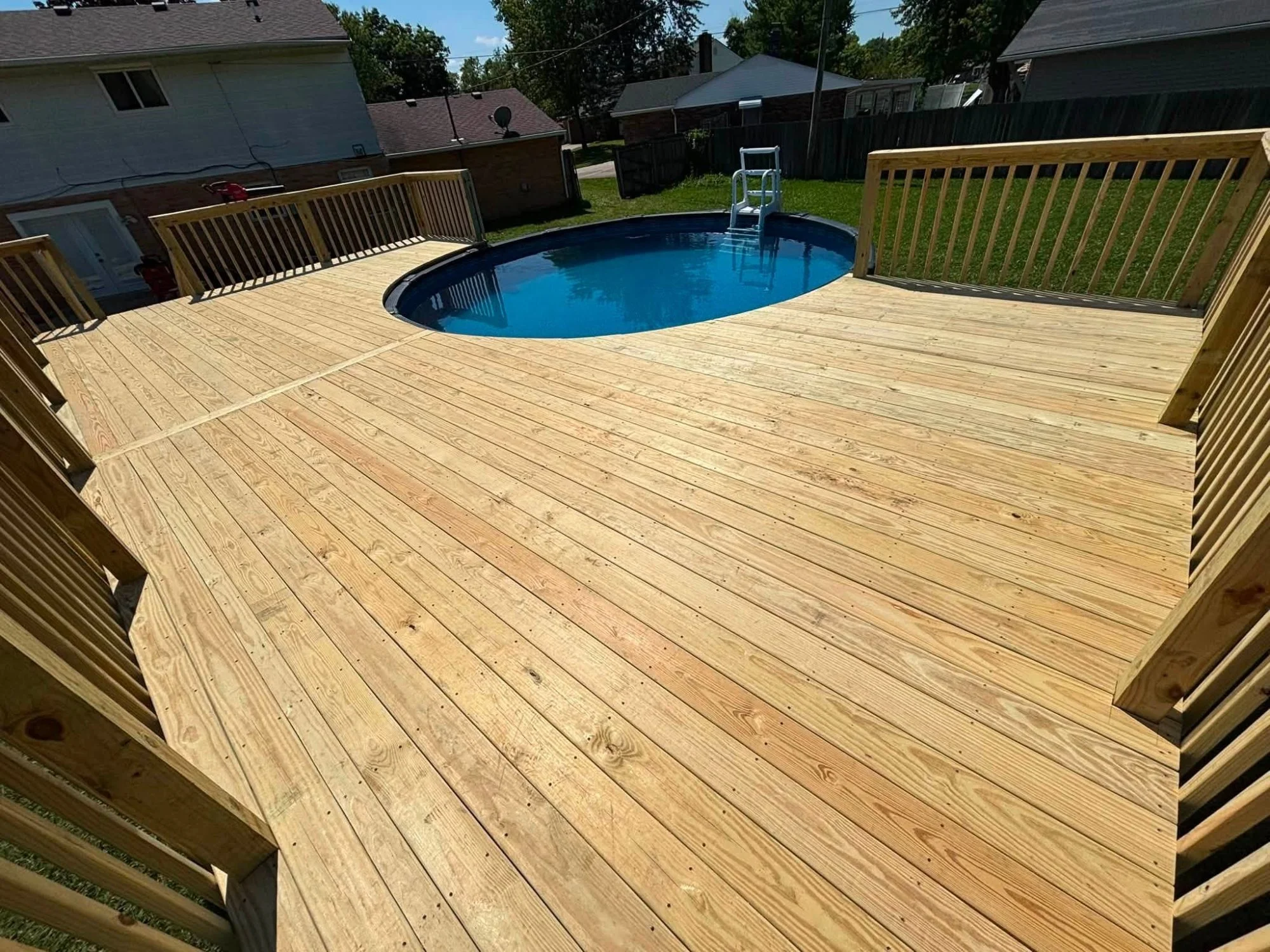 Pressure-Treated Pool Deck