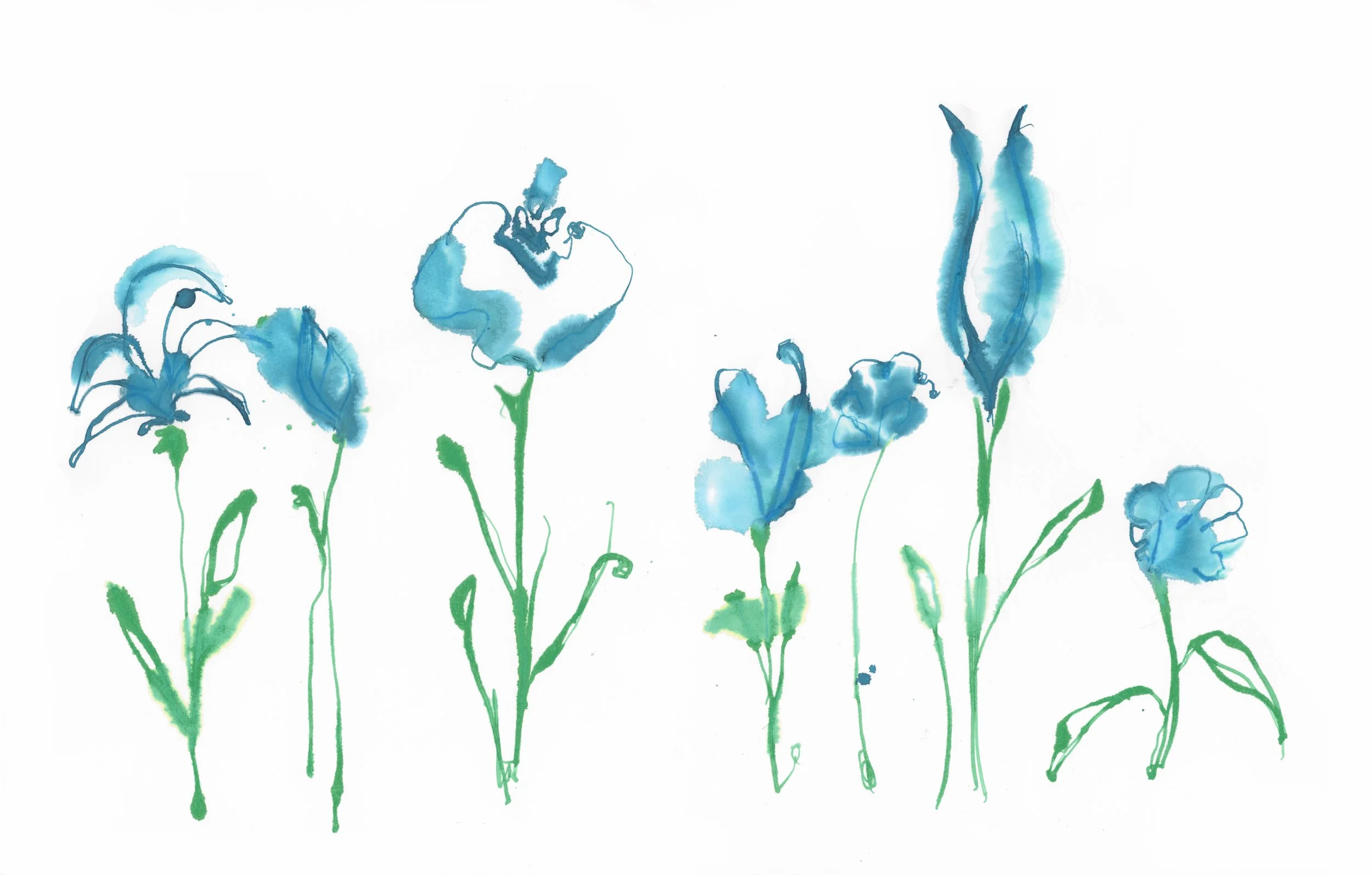 Blaue Blume Blots
