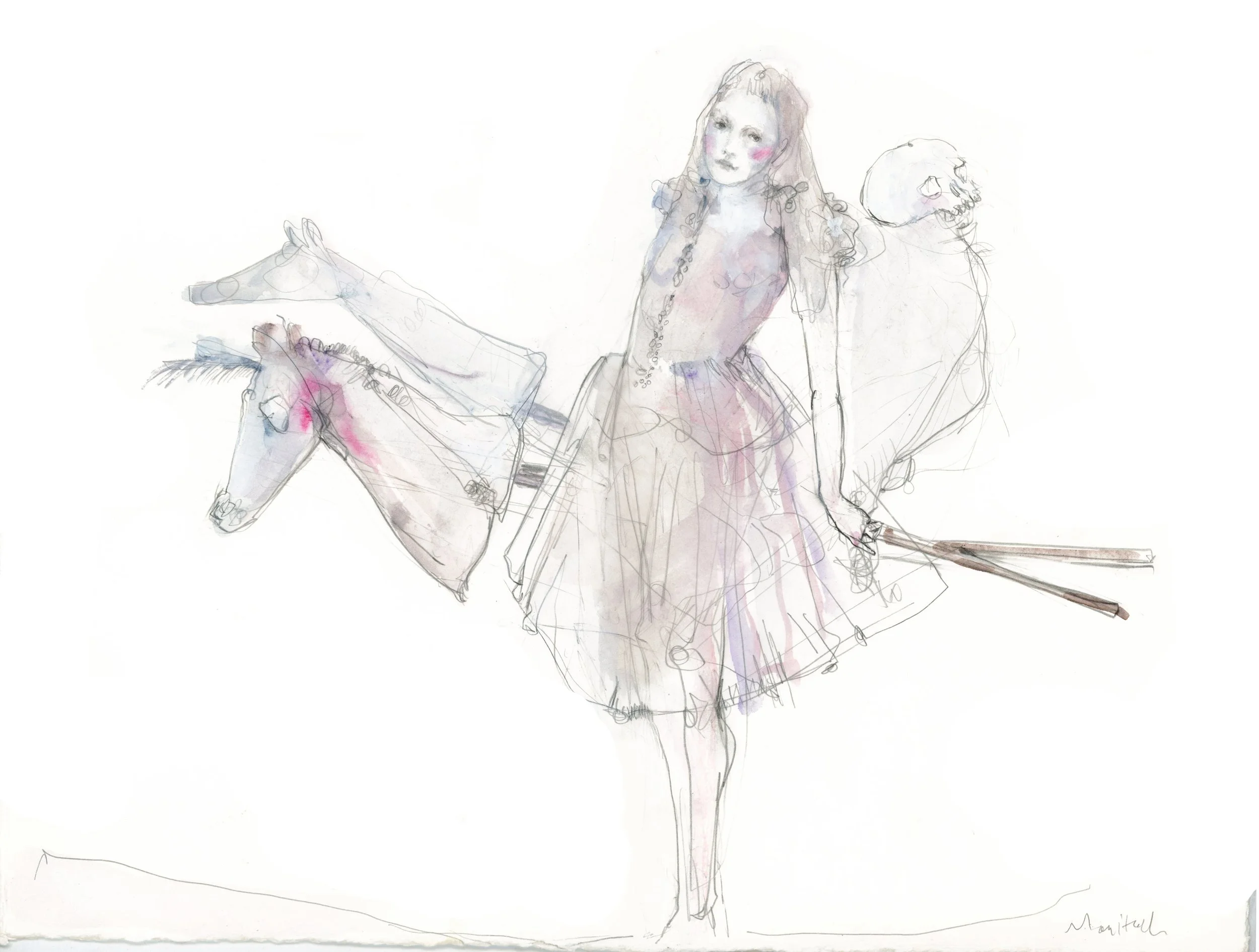 Girl with Rocking Horse