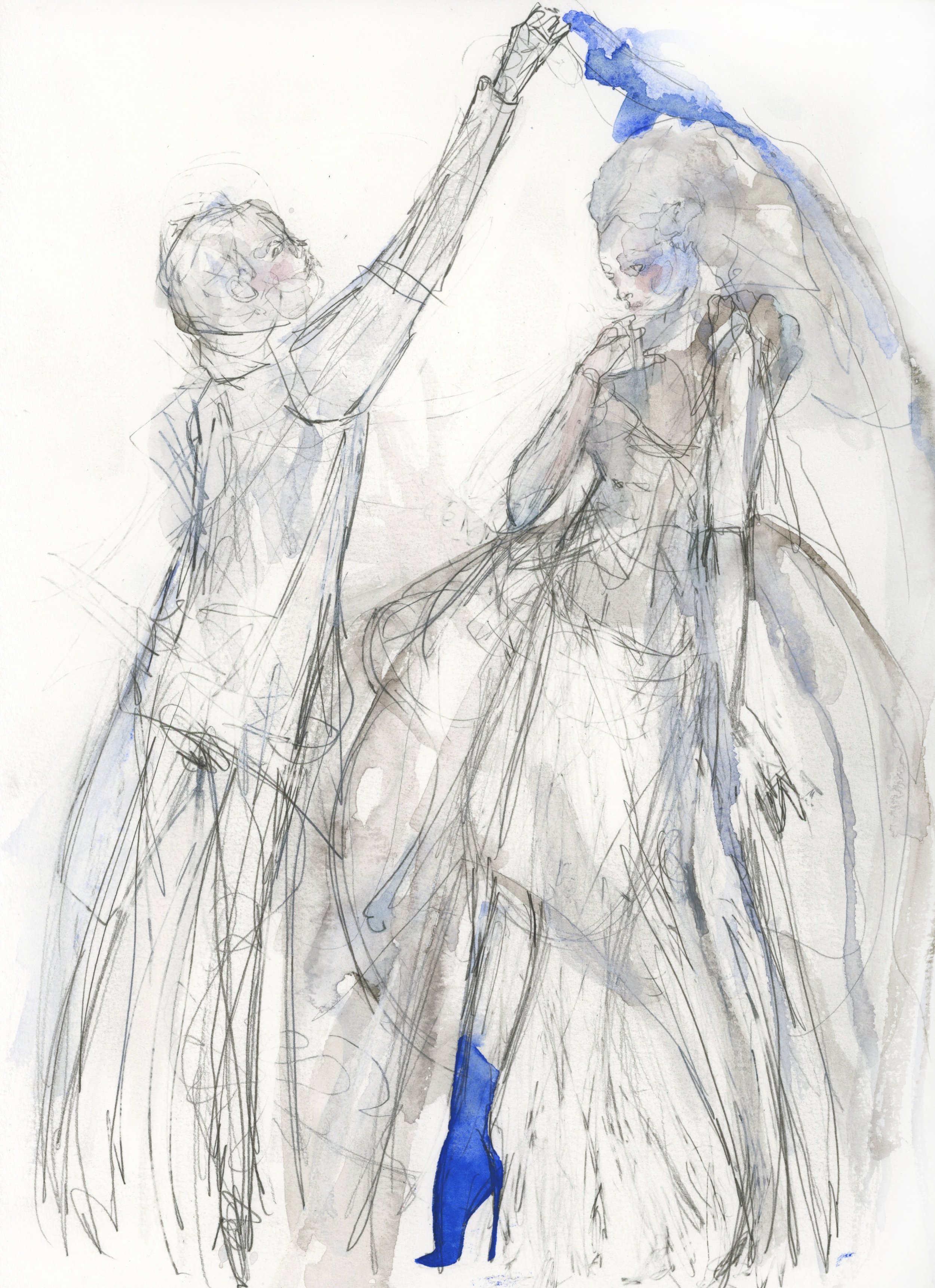 Sketch for Wedding Action, 2023 (after Rudolf Schwarzkogler, 1965)