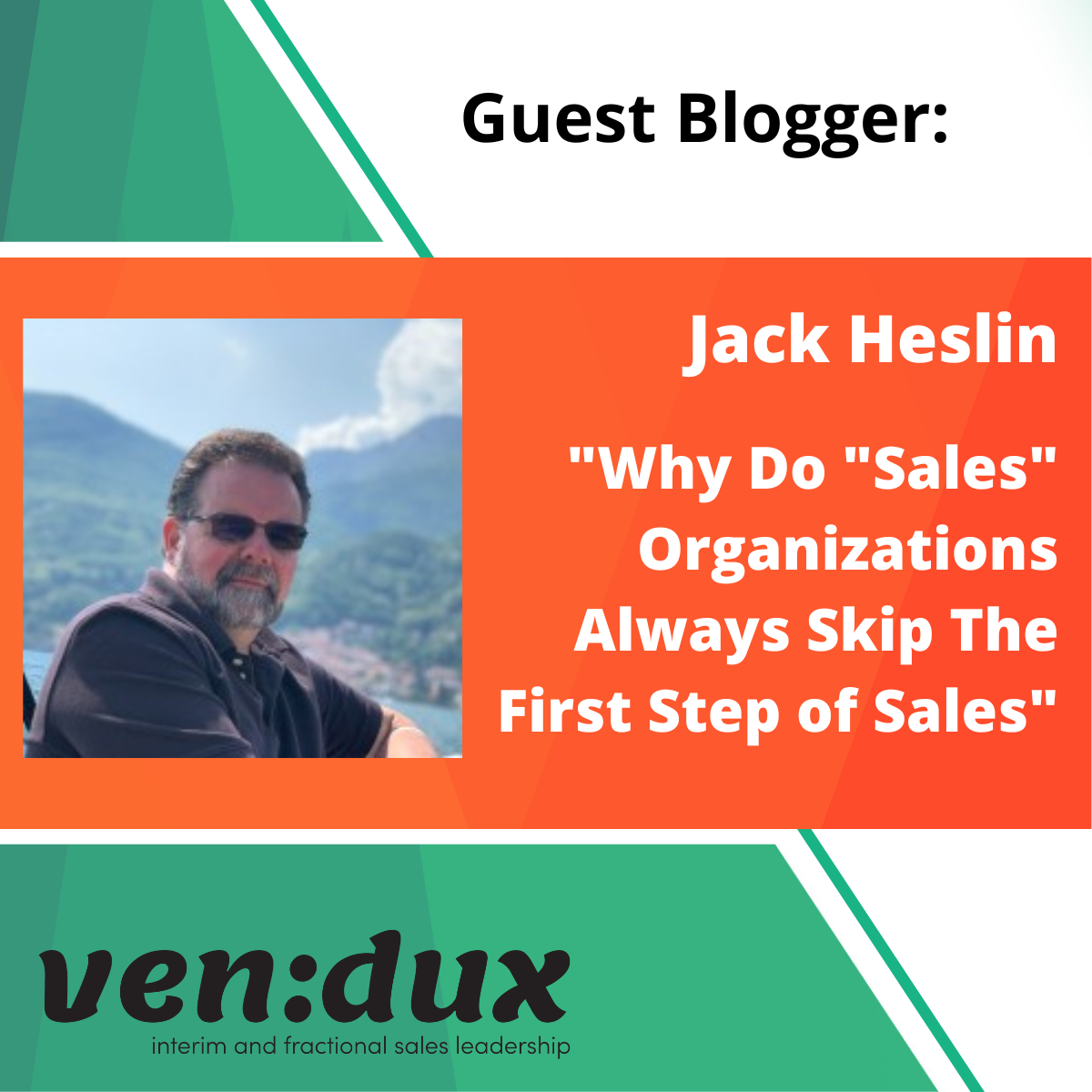 Why Do "Sales" Organizations Always Skip the First Step of Sales