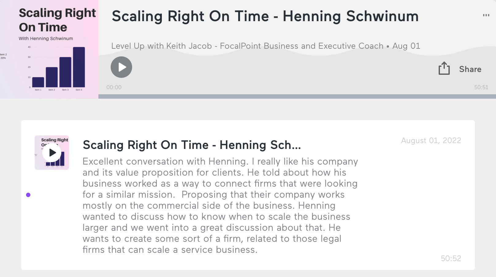 Scaling Right On Time