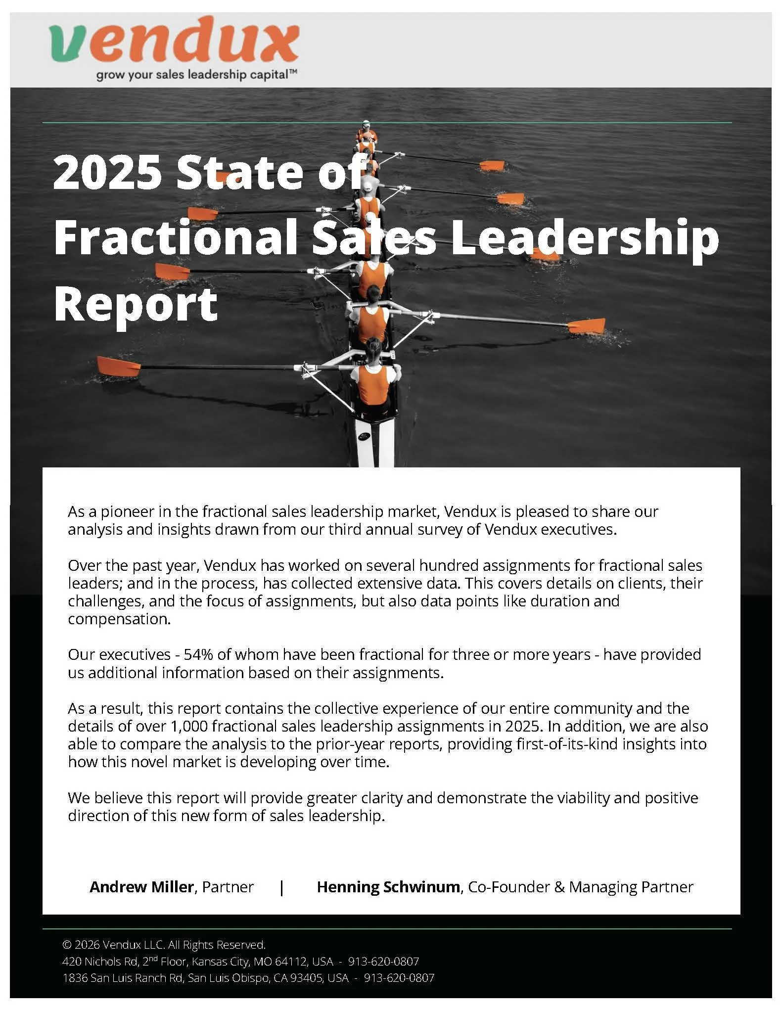 VENDUX RELEASES 2025 STATE OF FRACTIONAL SALES LEADERSHIP REPORT, CONFIRMING MARKET MATURITY AND SUSTAINABLE GROWTH