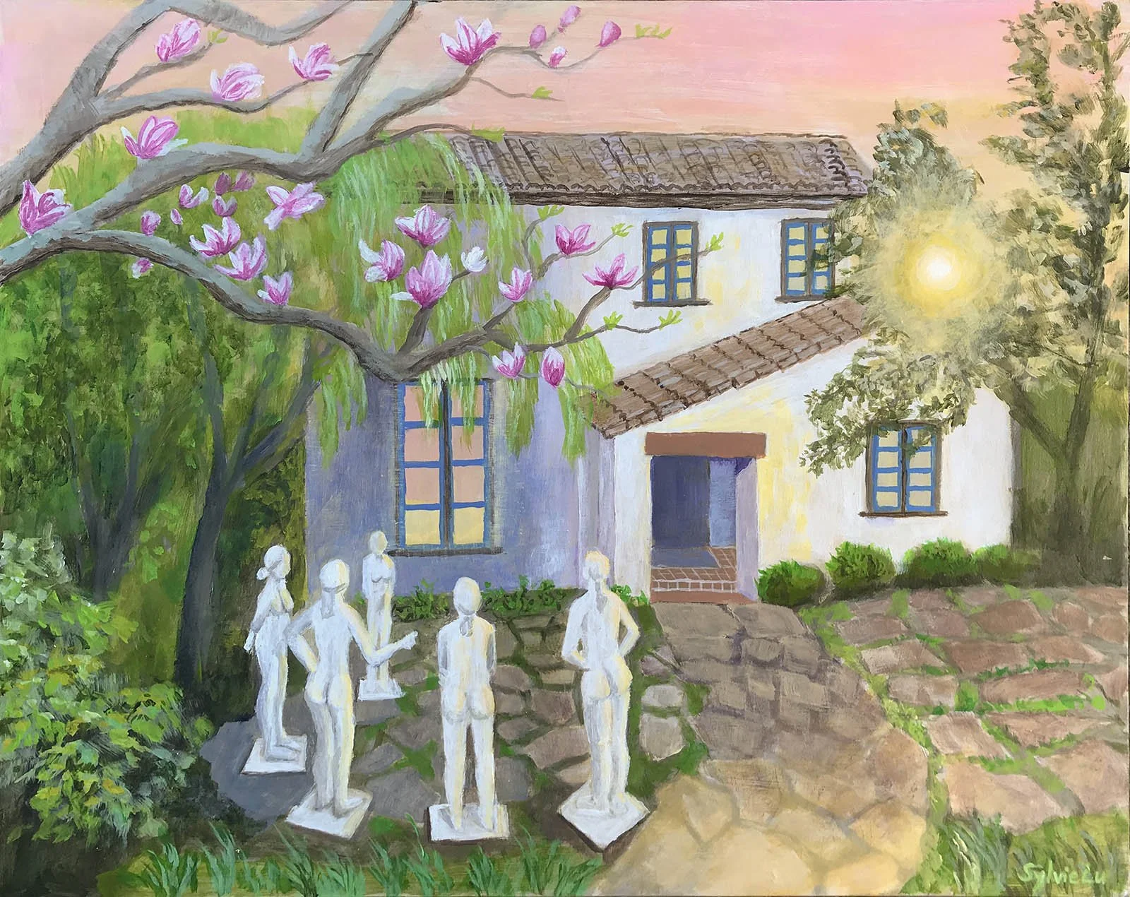 Lively Discussions, 11"x 14", acrylic on panel