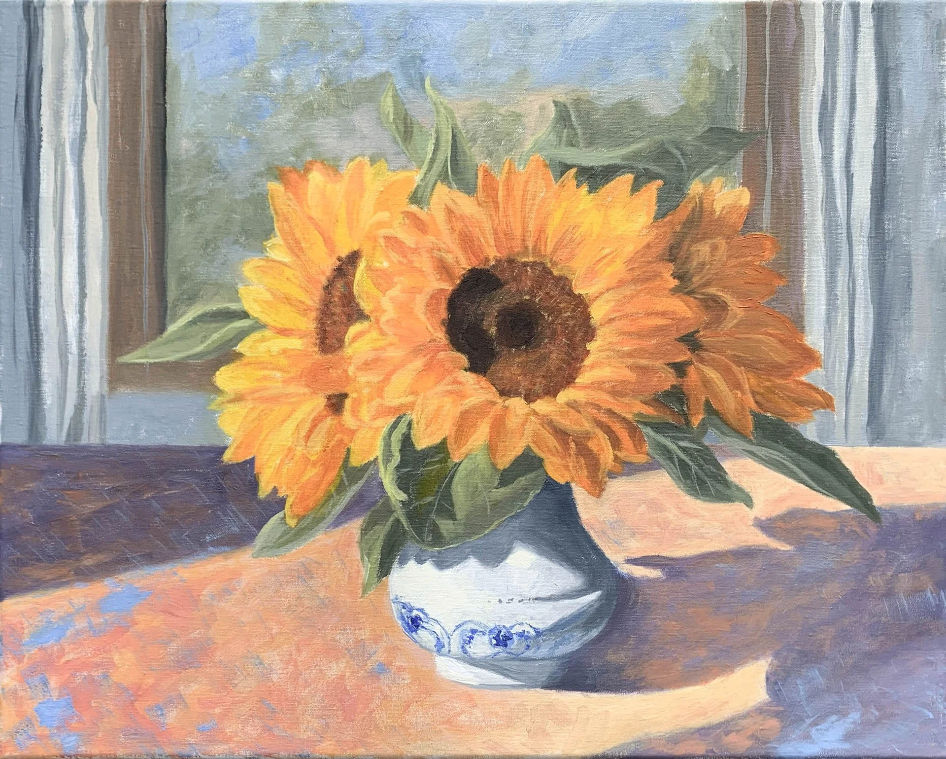 Sunflowers, 16"x20", oil on canvas