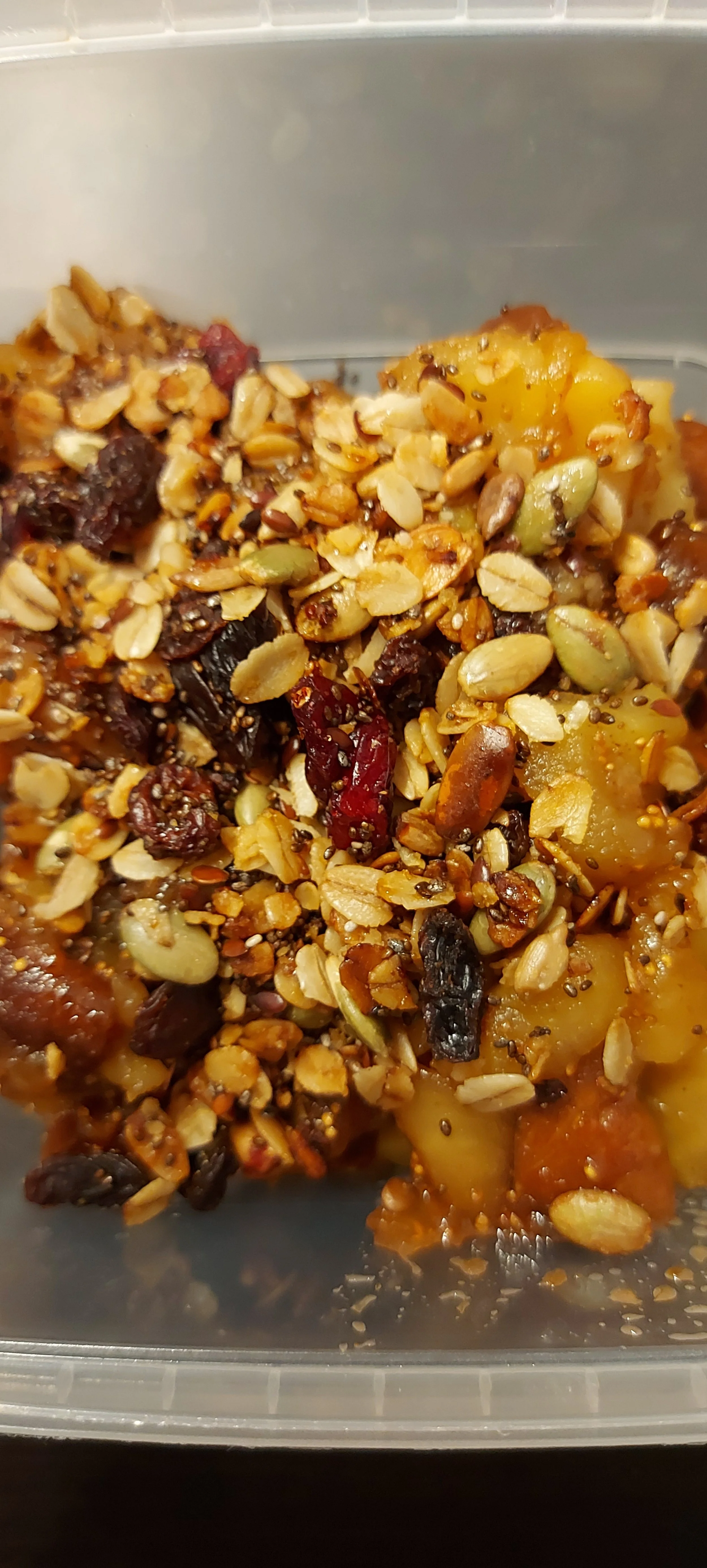 Compotée de pommes et figues avec granola maison 500 ml