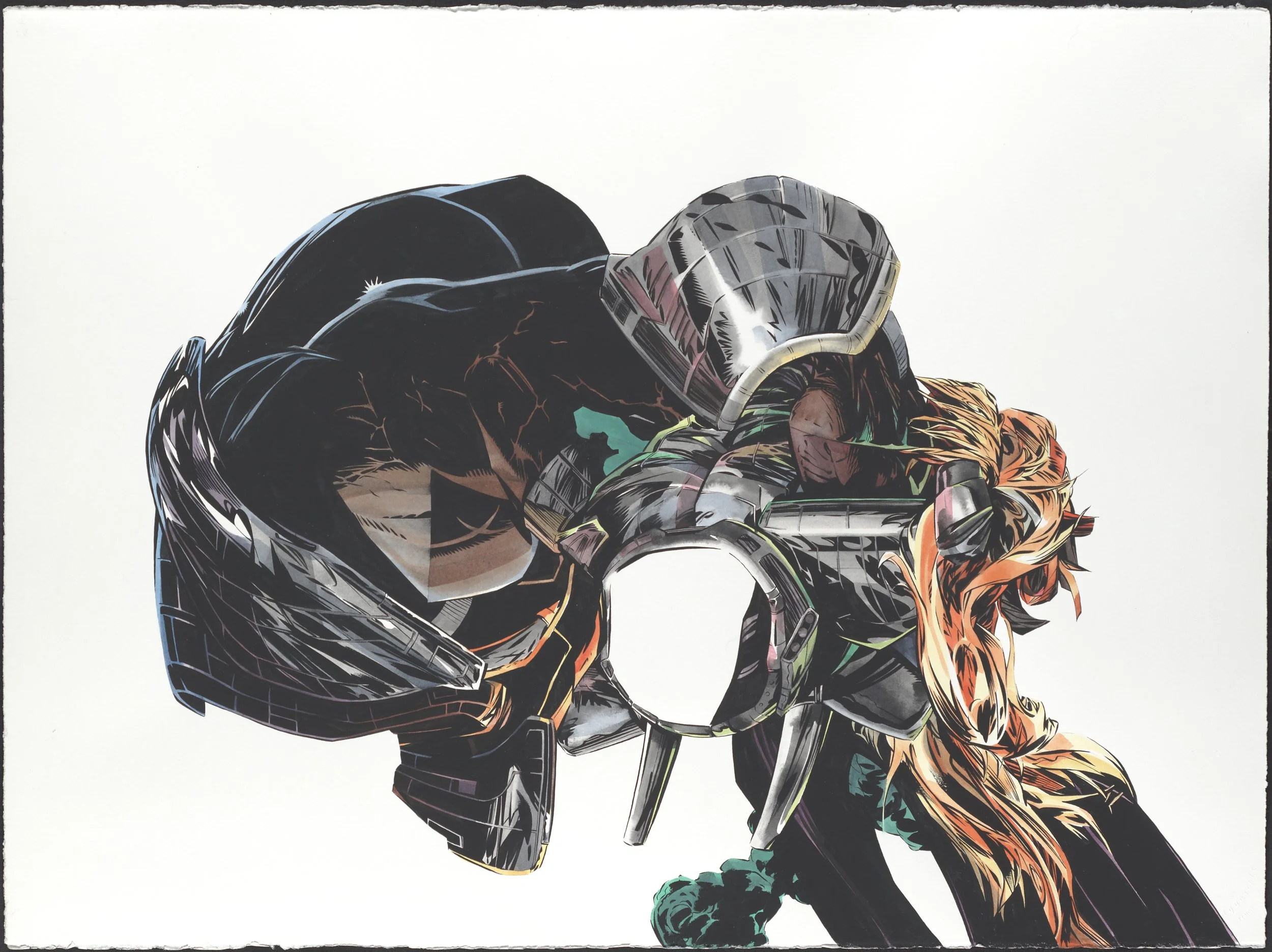 Rainbow 6: Ground Boss 2007 gouache on paper 22" x 30"