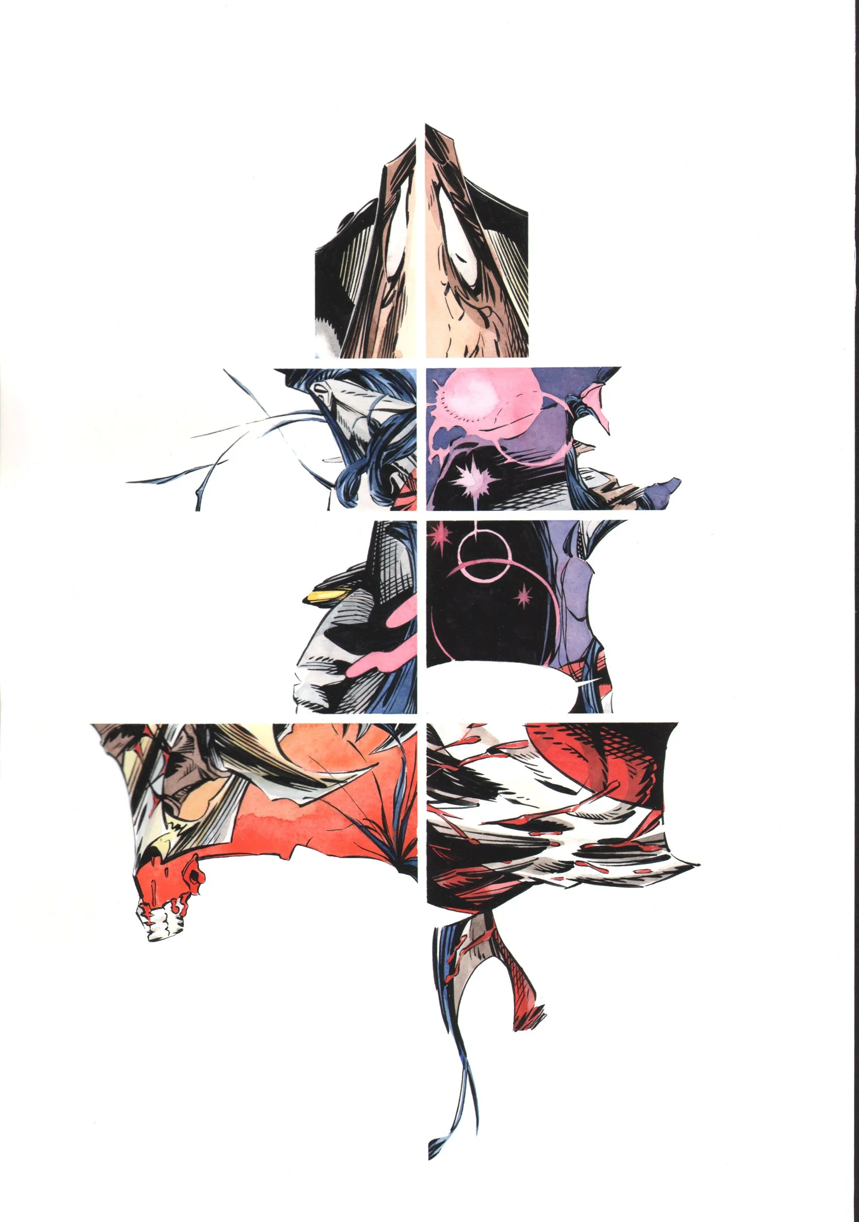 Retrenchment 1 (Roadkill) 2010 gouache on paper 22"x15"