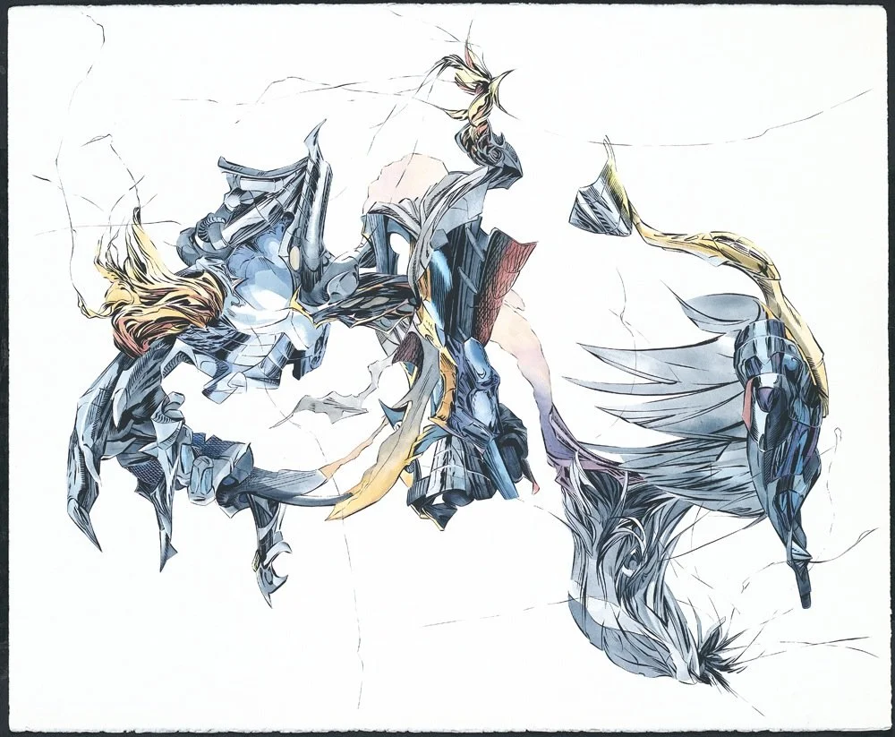 Rainbow 6: Relayer 2008 gouache on paper 22" x 30"