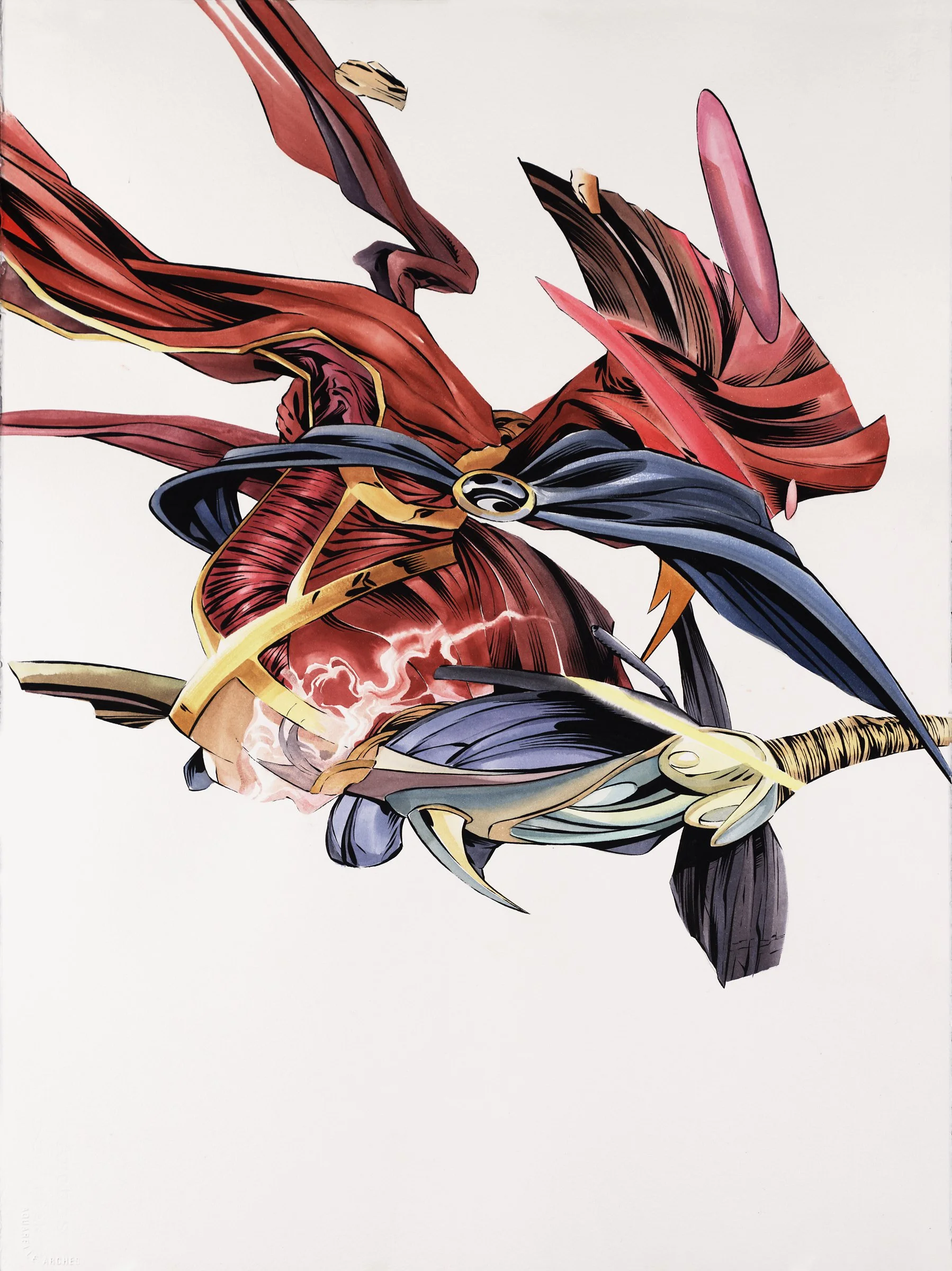 TIGERLILY 2004 gouache on paper 30" x 22"