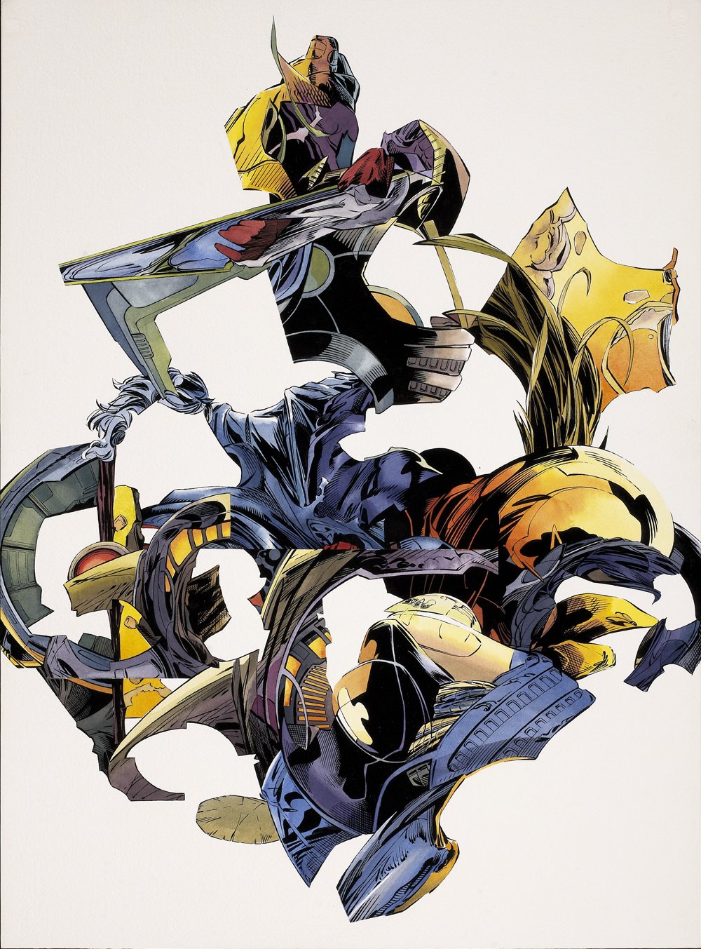 At Work in the Egg Fields 2010 gouache on paper 30" x 22"