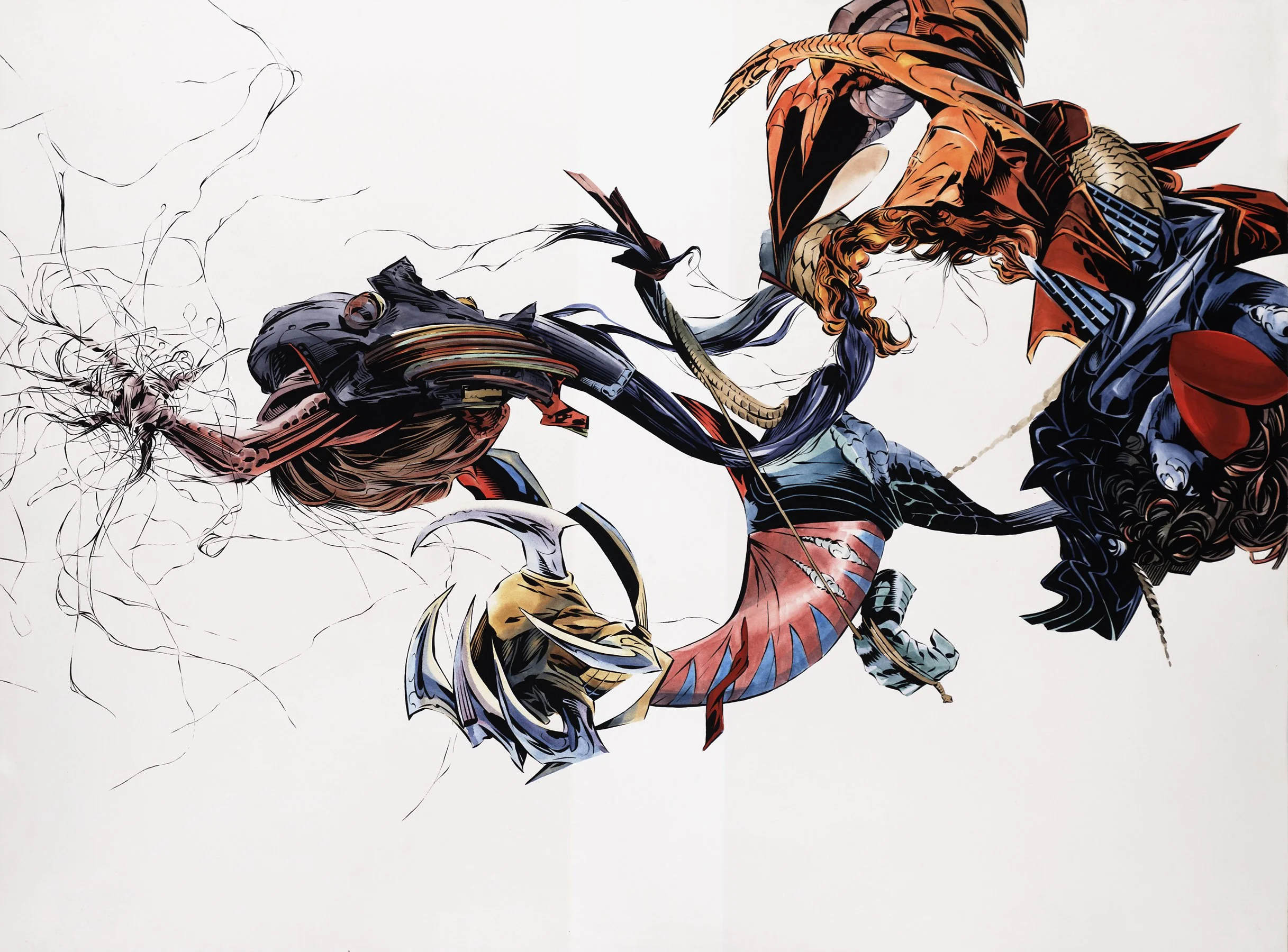 MY FUNNY VALENTINE 2005 gouache on paper 22" x 30"