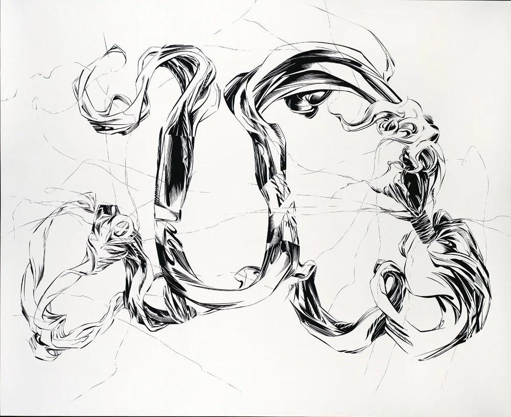 Agatha  B&W 2008 gouache on paper