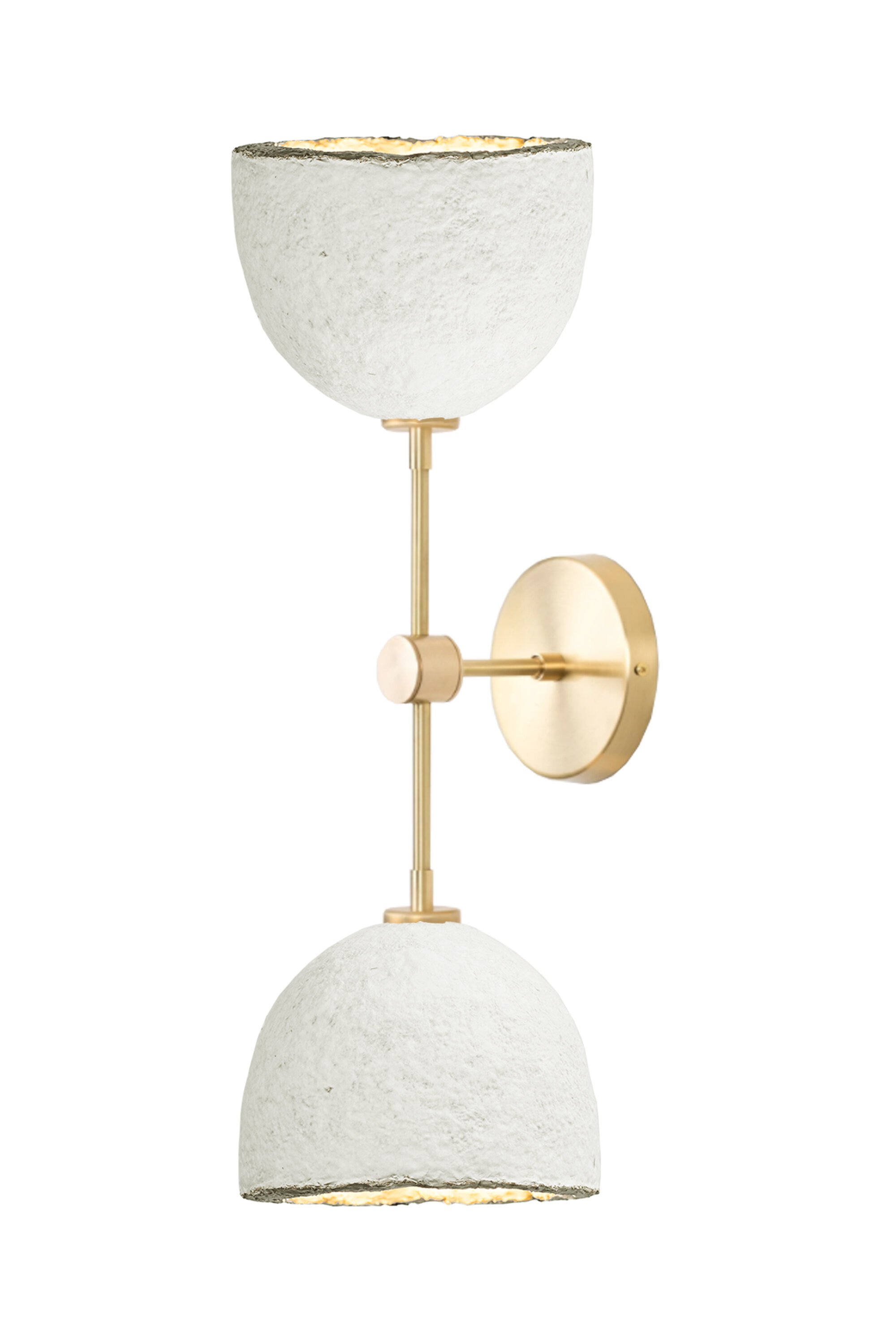 MushLume Double Sconce in brass