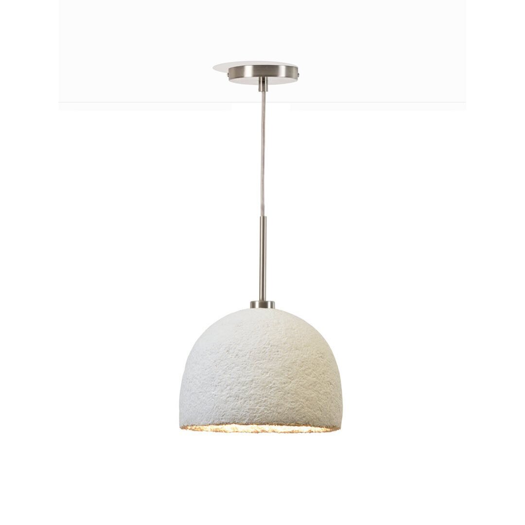 The MushLume Cup Light is our smallest pendant in the series and comes fitted with either white, black or brass hardware. These pendants look stunning in a series or lighting cloud!

The MushLume lighting collection is GROWN, not manufactured, from m