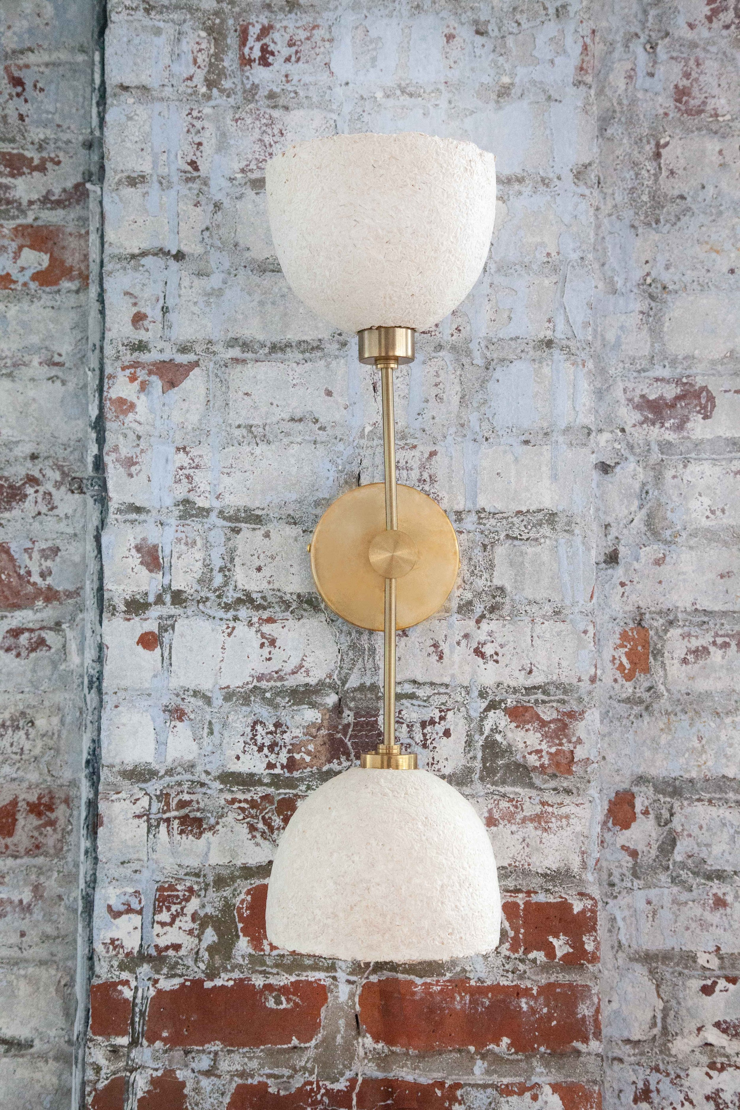MushLume Double Sconce Brass