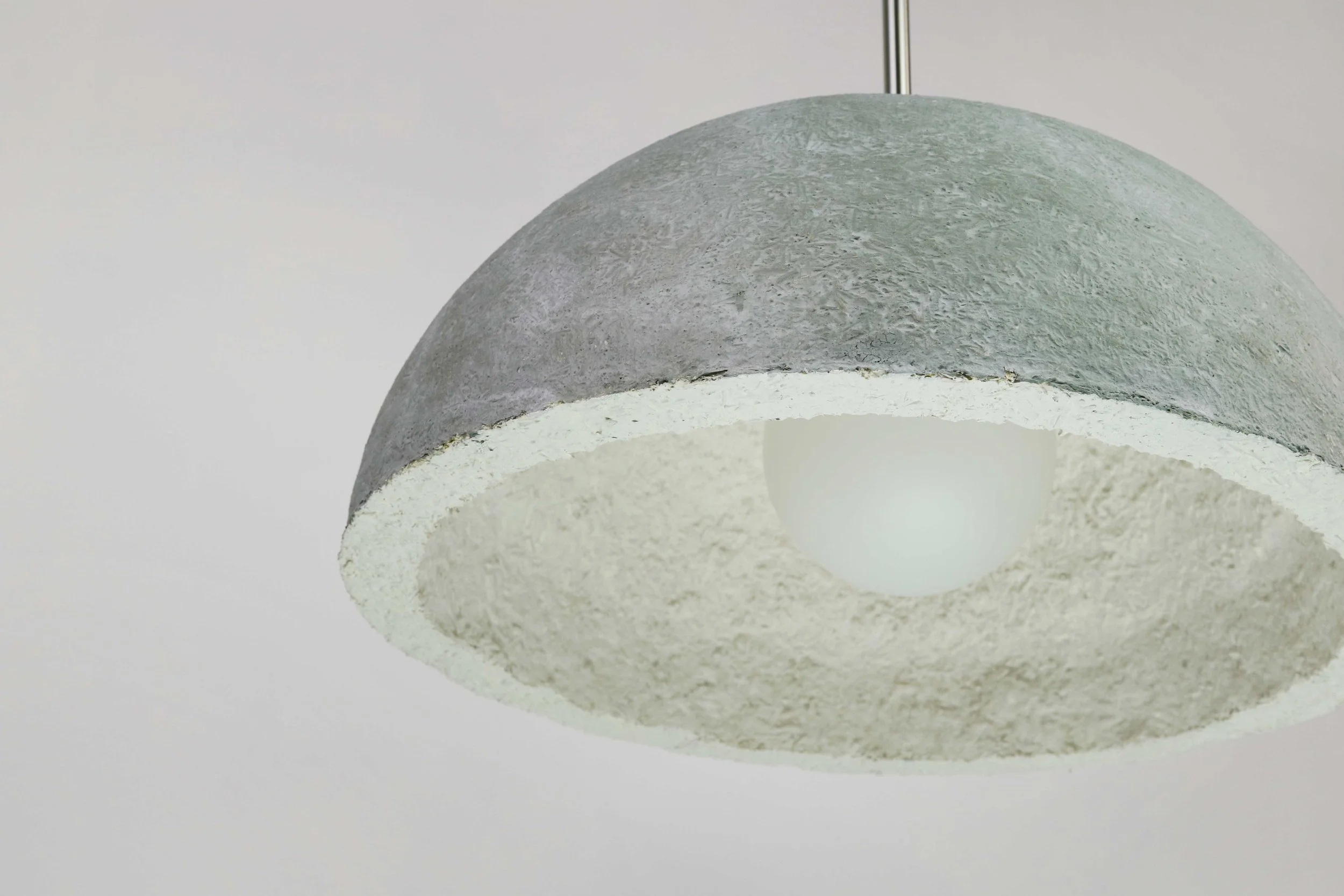 MushLume Hemi Pendant grown from mushrooms