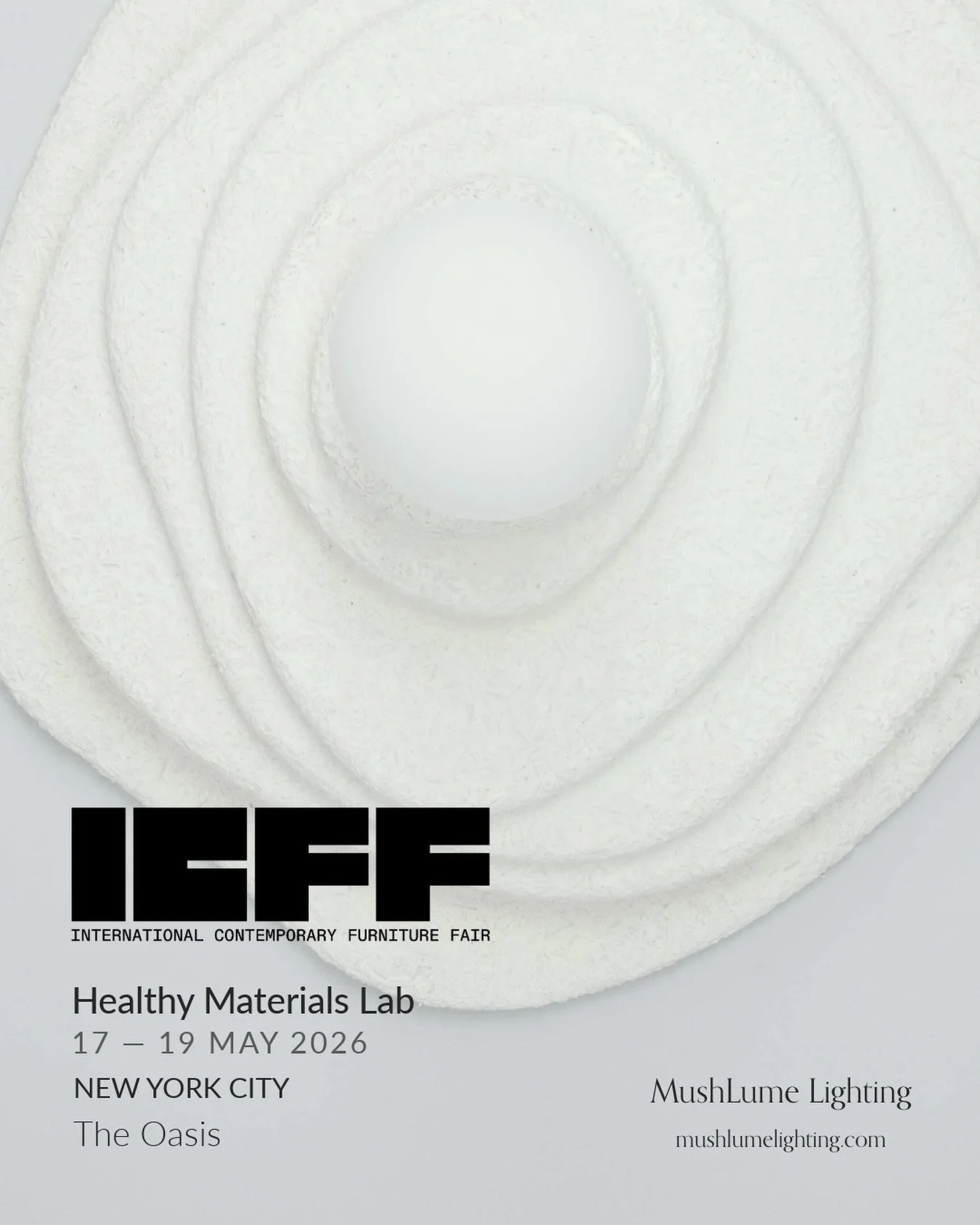 We&rsquo;re honored to be part of the Healthy Materials Lab x ICFF Materials Showcase during NYCxDESIGN.

Within The OASIS exhibition, this curated space brings together designers and manufacturers advancing bio-based materials, regenerative design, 