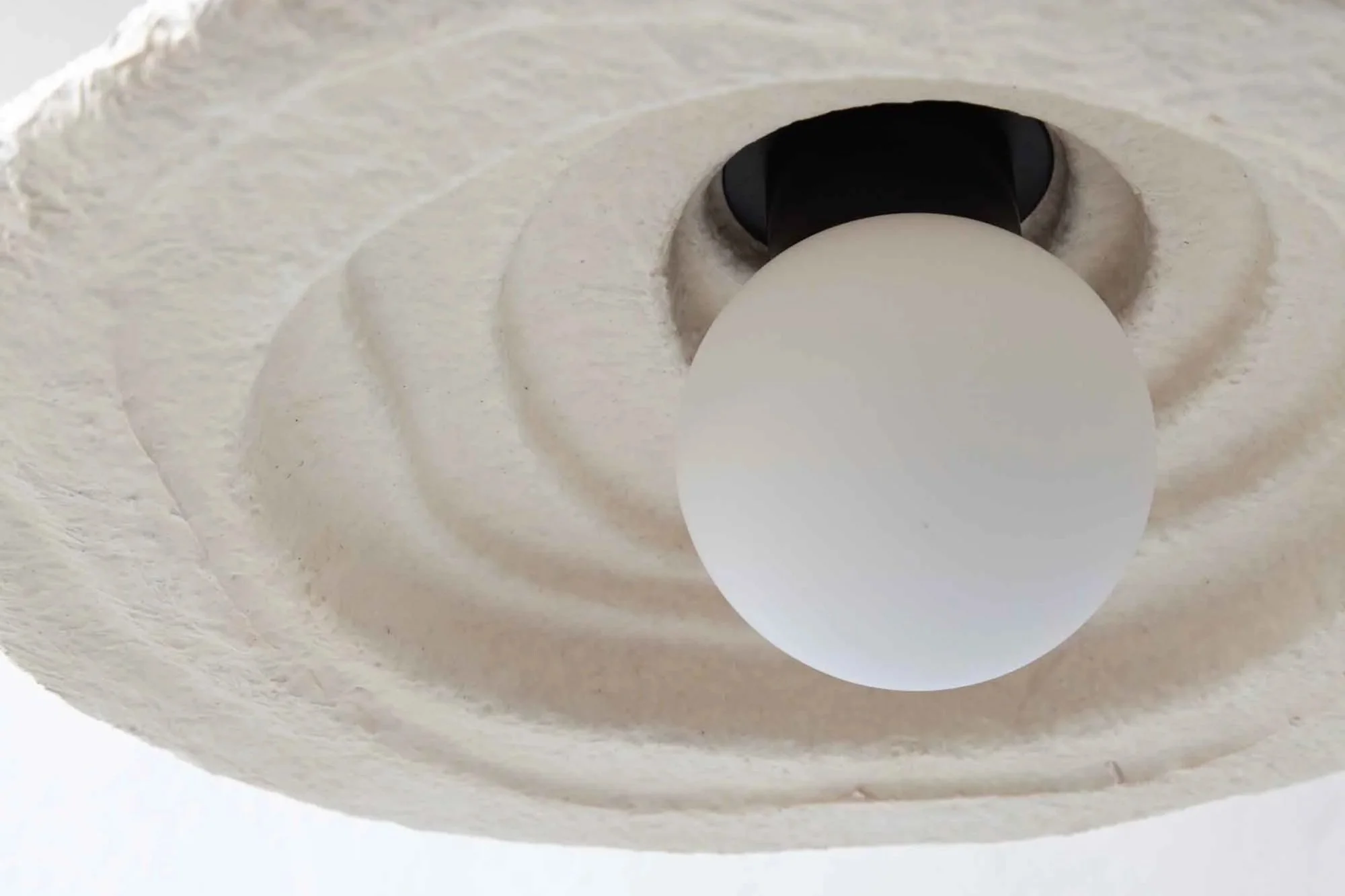 Sustainable lamp made of natural materials