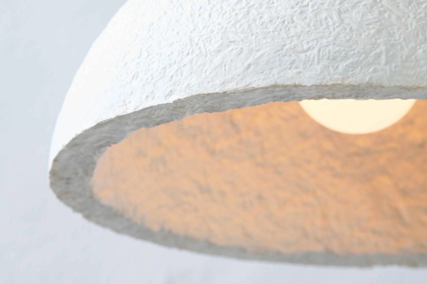 Mushroom Lamp grown from mycelium and hemp