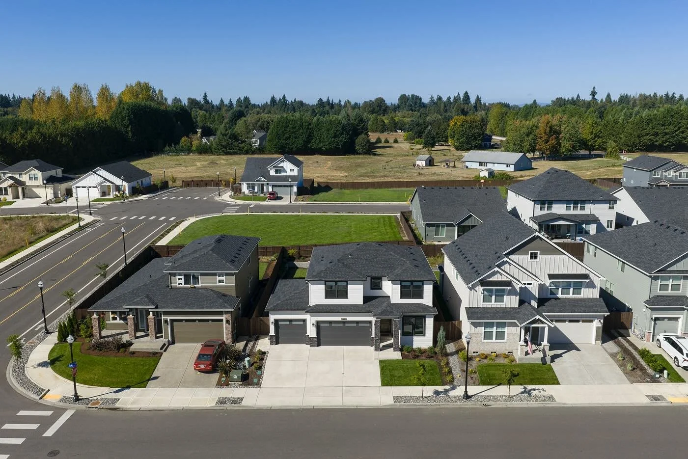 Spacious 5 bed/2.5 bath home in Battle Ground, WA. Built by trusted local builder Generation Homes in 2022, this home is sure to impress. Situated on a 6,600+ sq ft lot with a fully fenced backyard and covered patio, a full sprinkler system, and back