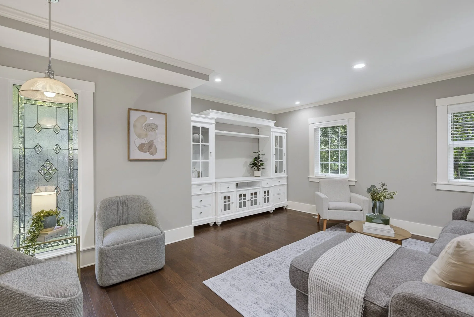 Living room area inside a home in Portland, OR