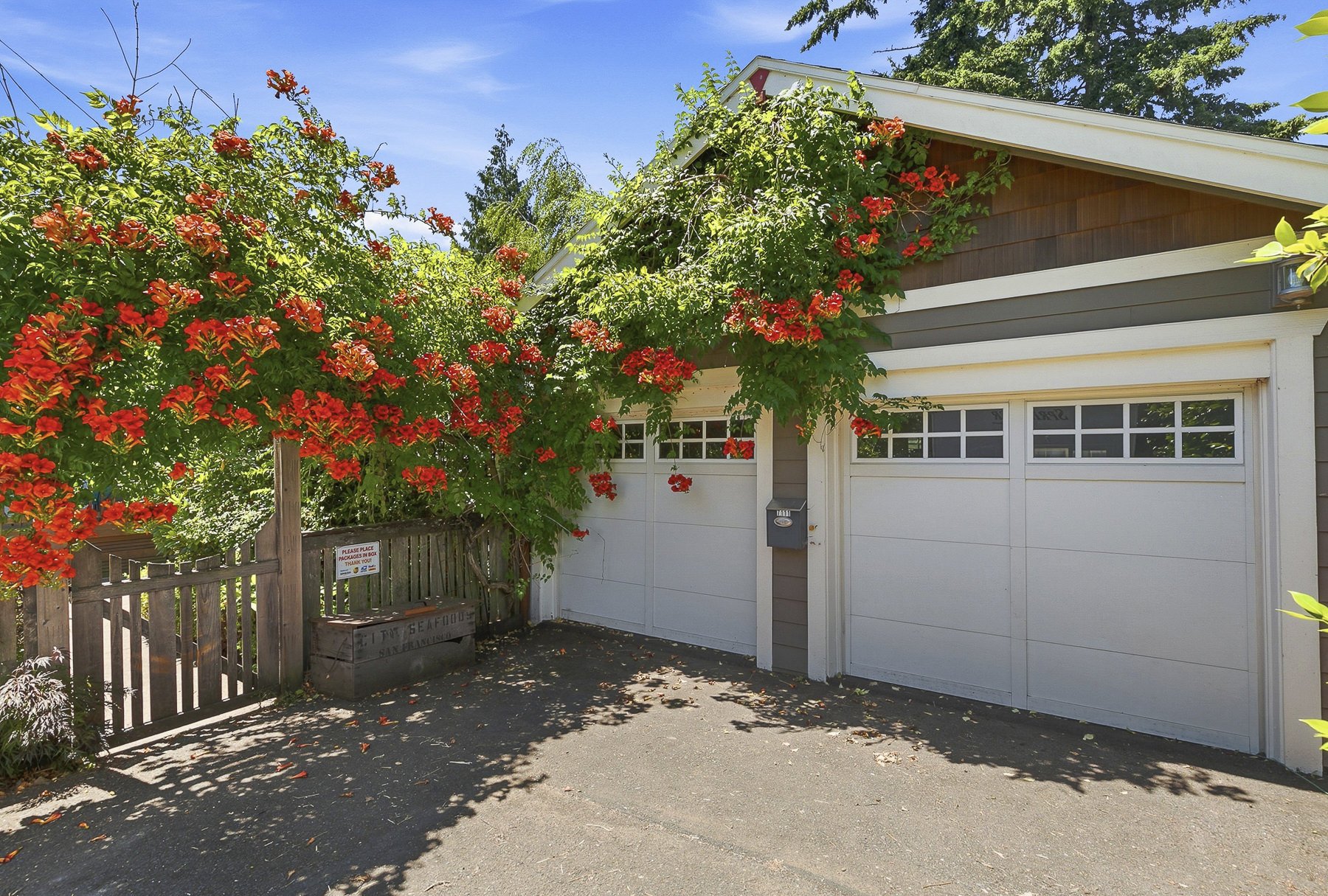 Oversized two-car garage located in southeast Portland, OR