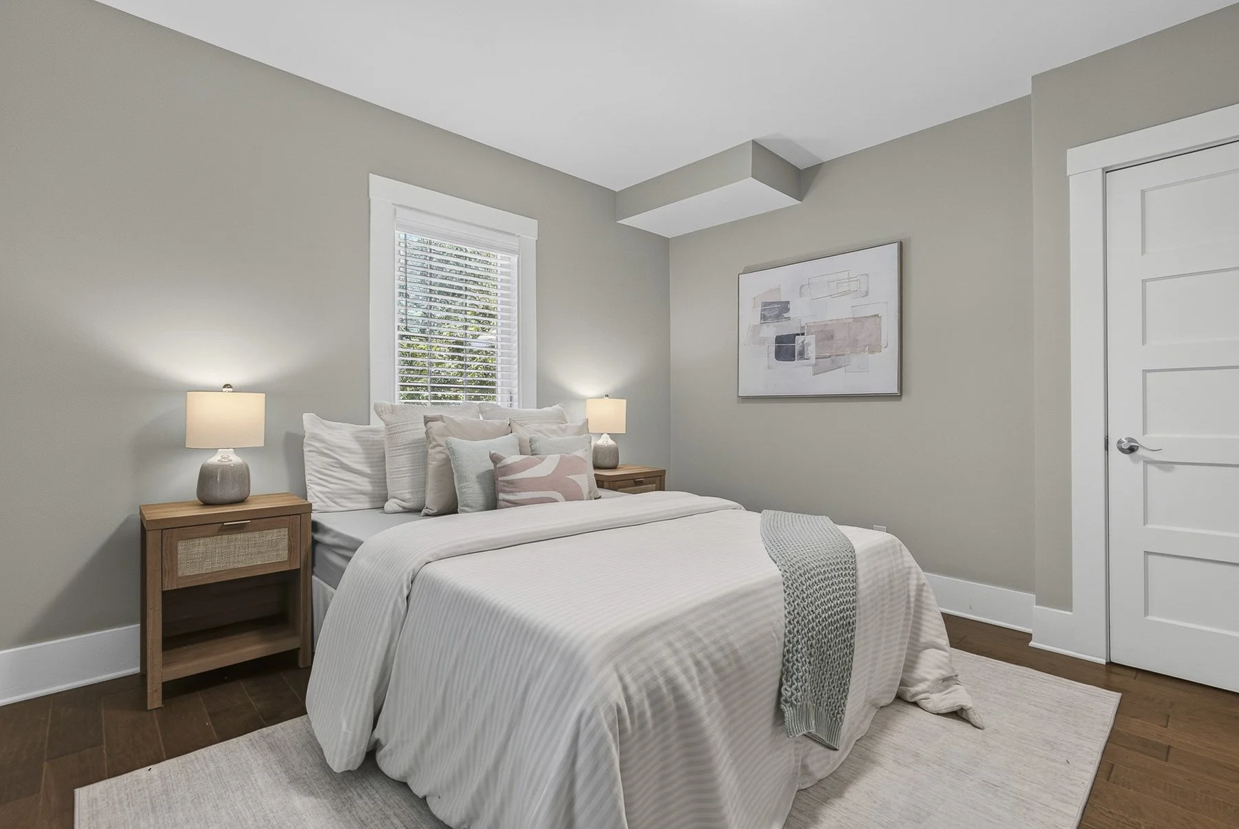 Primary bedroom in an urban homestead home located in southeast Portland, OR