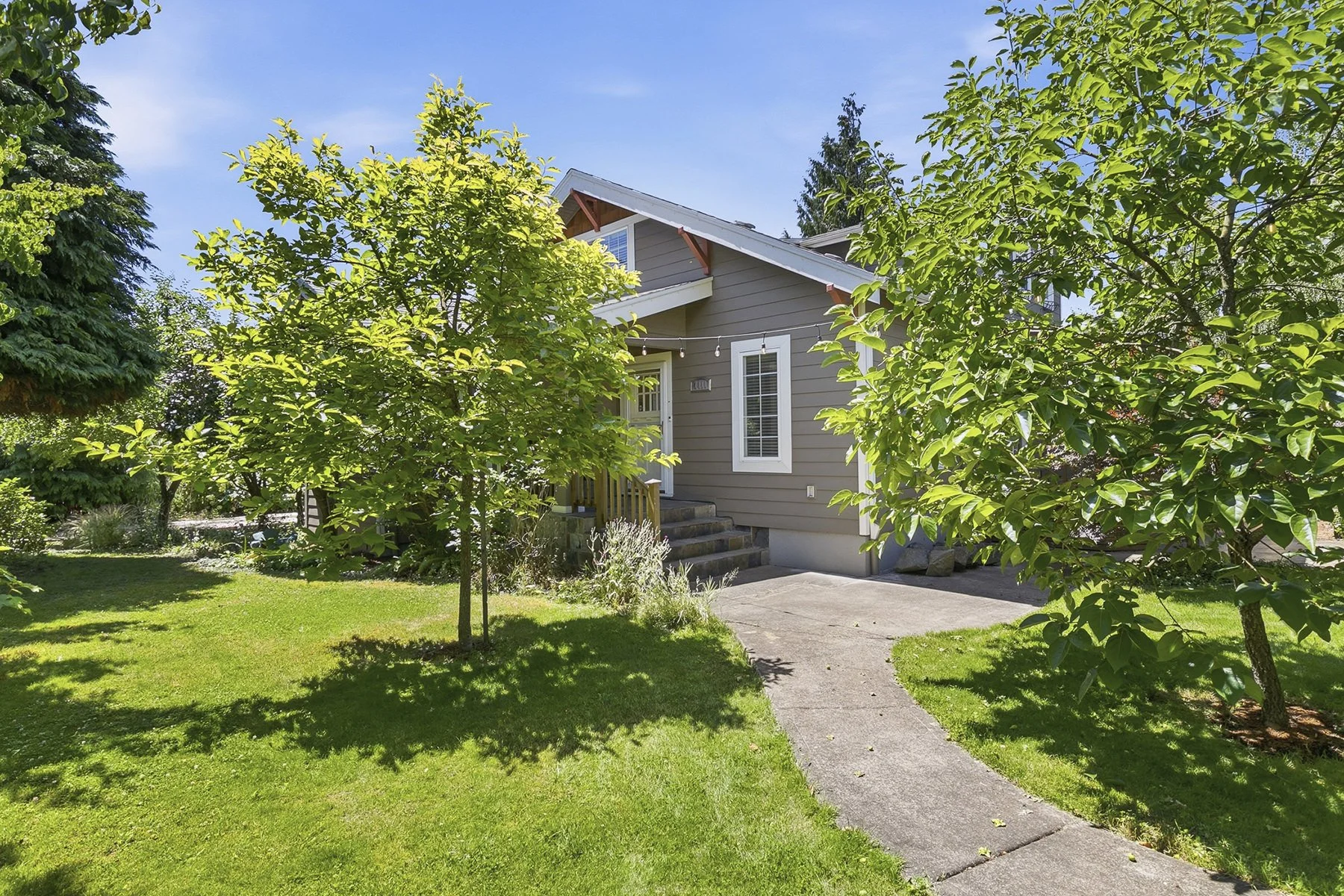 Exterior view of a urban homestead in Portland, OR