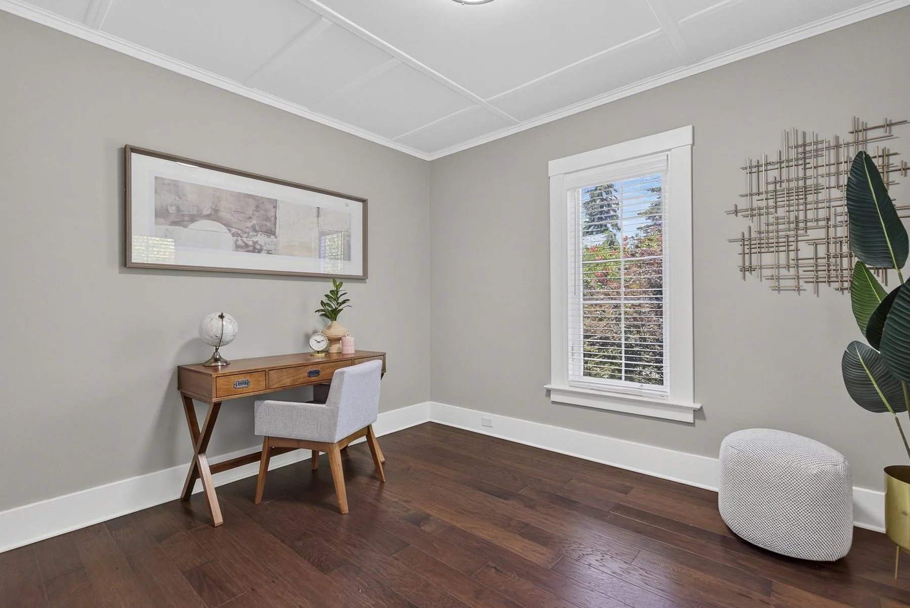 Work from home office space in an urban homestead home in Portland, OR