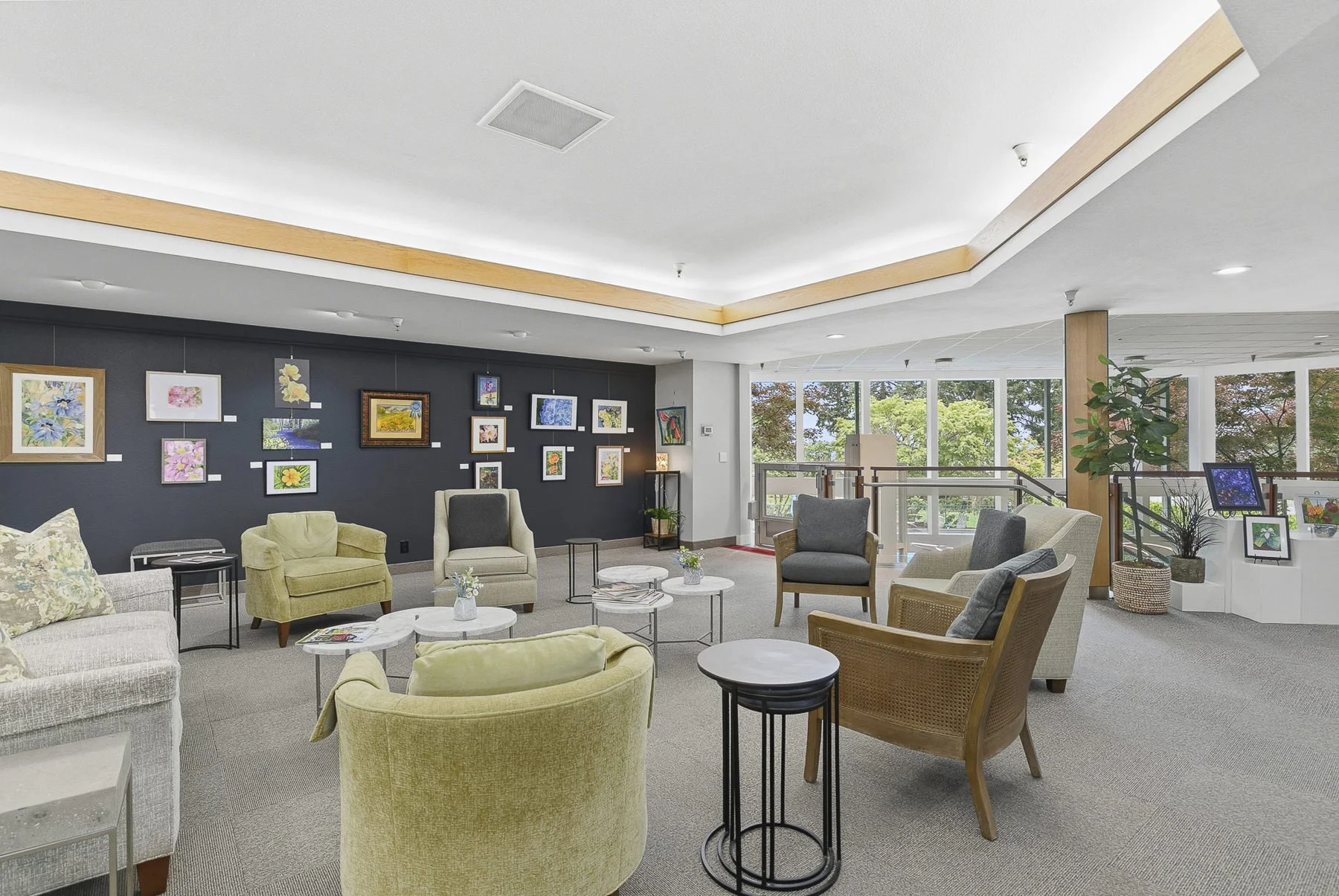 Interior photo of a clubhouse gathering area in Vancouver, WA