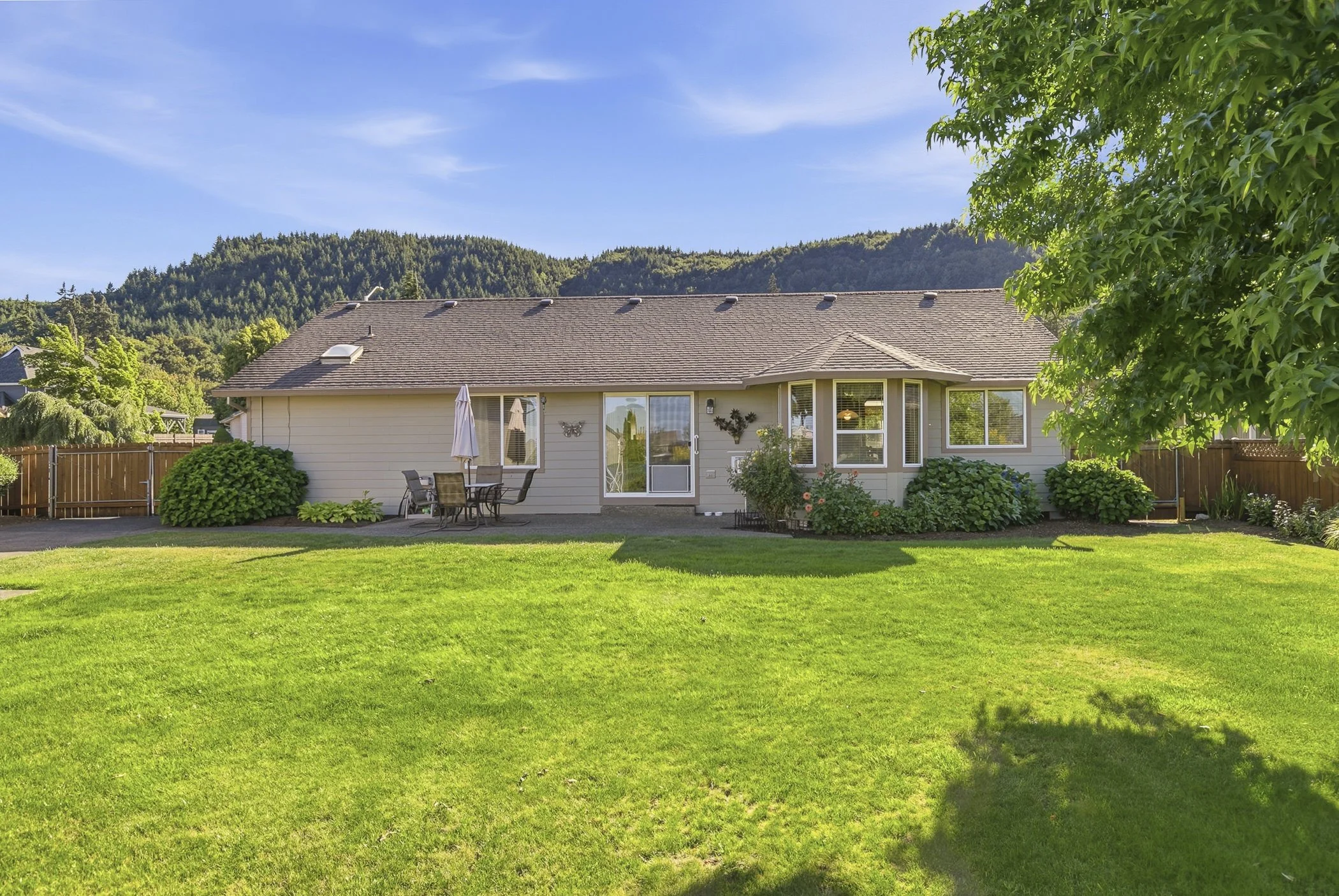 View of foothills from a home in Columbia City, OR