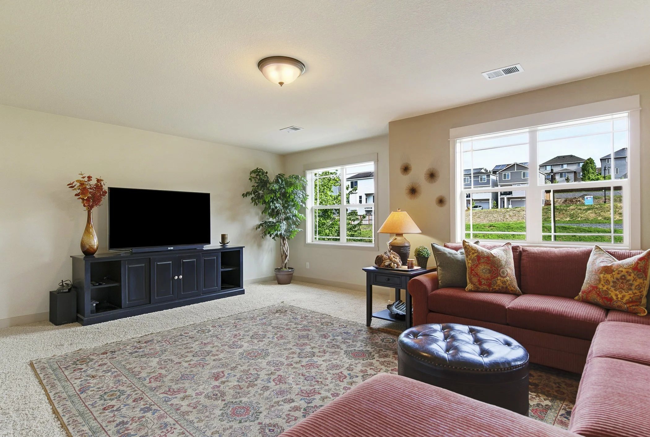 Additional spacious living area upstairs in a home located in Portland, Oregon