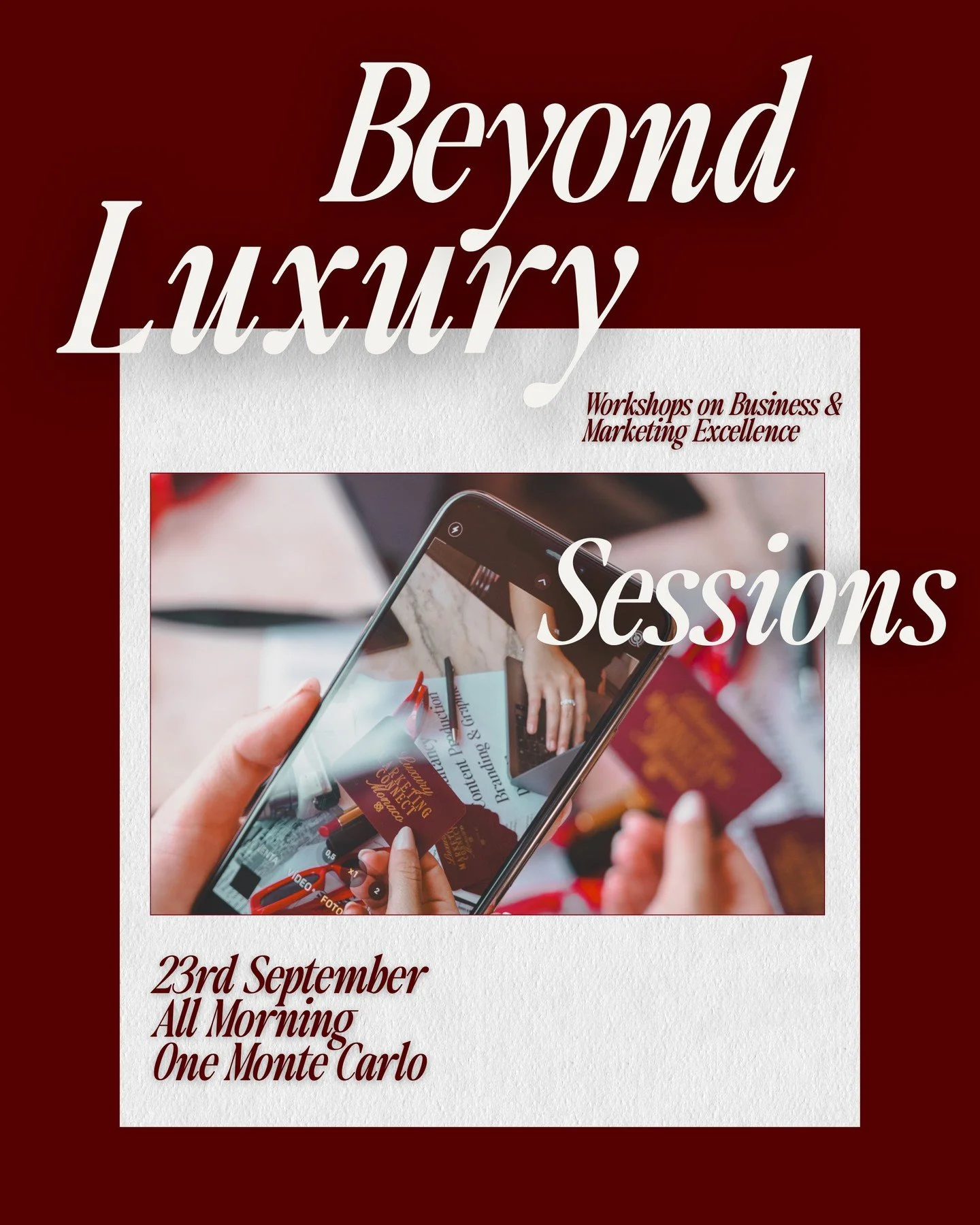 Introducing Beyond Luxury: Business &amp; Marketing Excellence Workshops📈🖥️

Luxury is changing. Today&rsquo;s clients demand more: innovation, storytelling, digital mastery, and authentic value. Brands that adapt will thrive, those that don&rsquo;