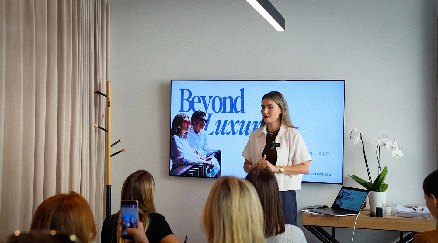 What an incredible experience hosting the Beyond Luxury event, happening during the Monaco Yacht Show 2025,  an exclusive workshop series organised by Luxury Marketing Connect Monaco.

We were honoured to welcome an exceptional group of attendees, lu