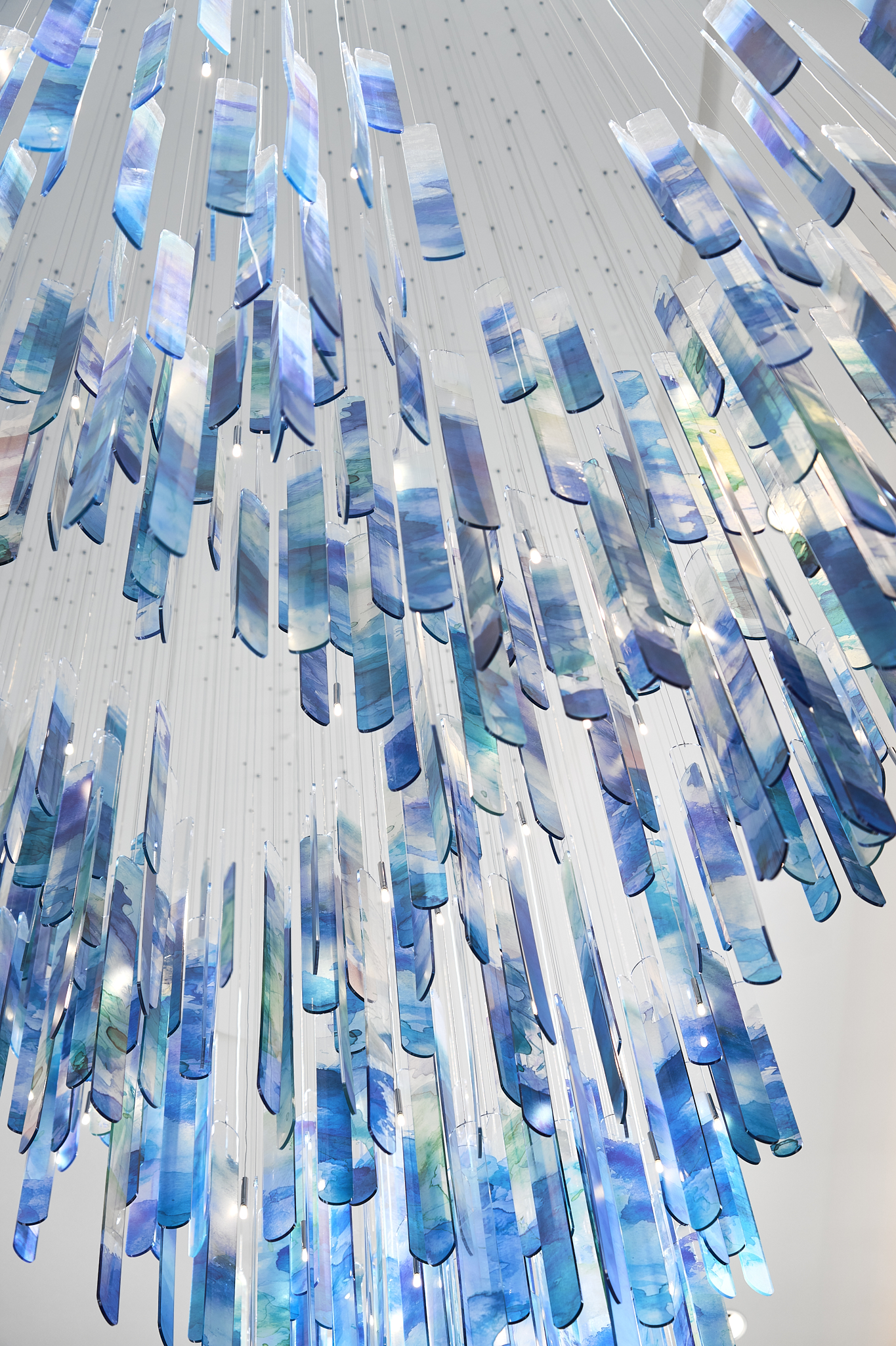 Lake Norman Hospital Main Lobby Illuminating Artistic Feature,  featuring evidence based design and cutting edge technology. The Hospital is designed by NBBJ Architects and captured by architectural photographer, Nick McGinn of McGinn Photography