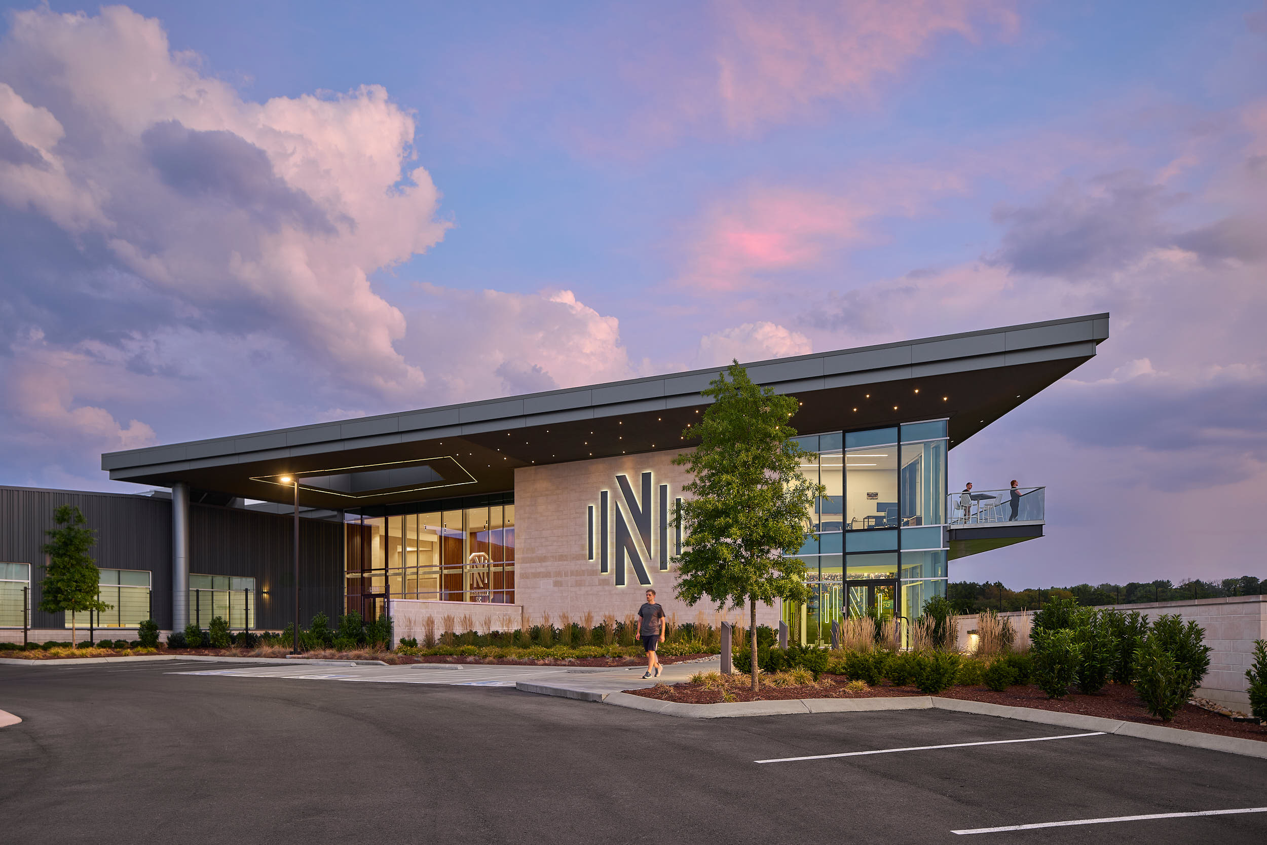 Professional architectural photography of the Nashville SC Training Facility by Moody Nolan. Discover elite sports architecture and commercial design in Nashville, TN.