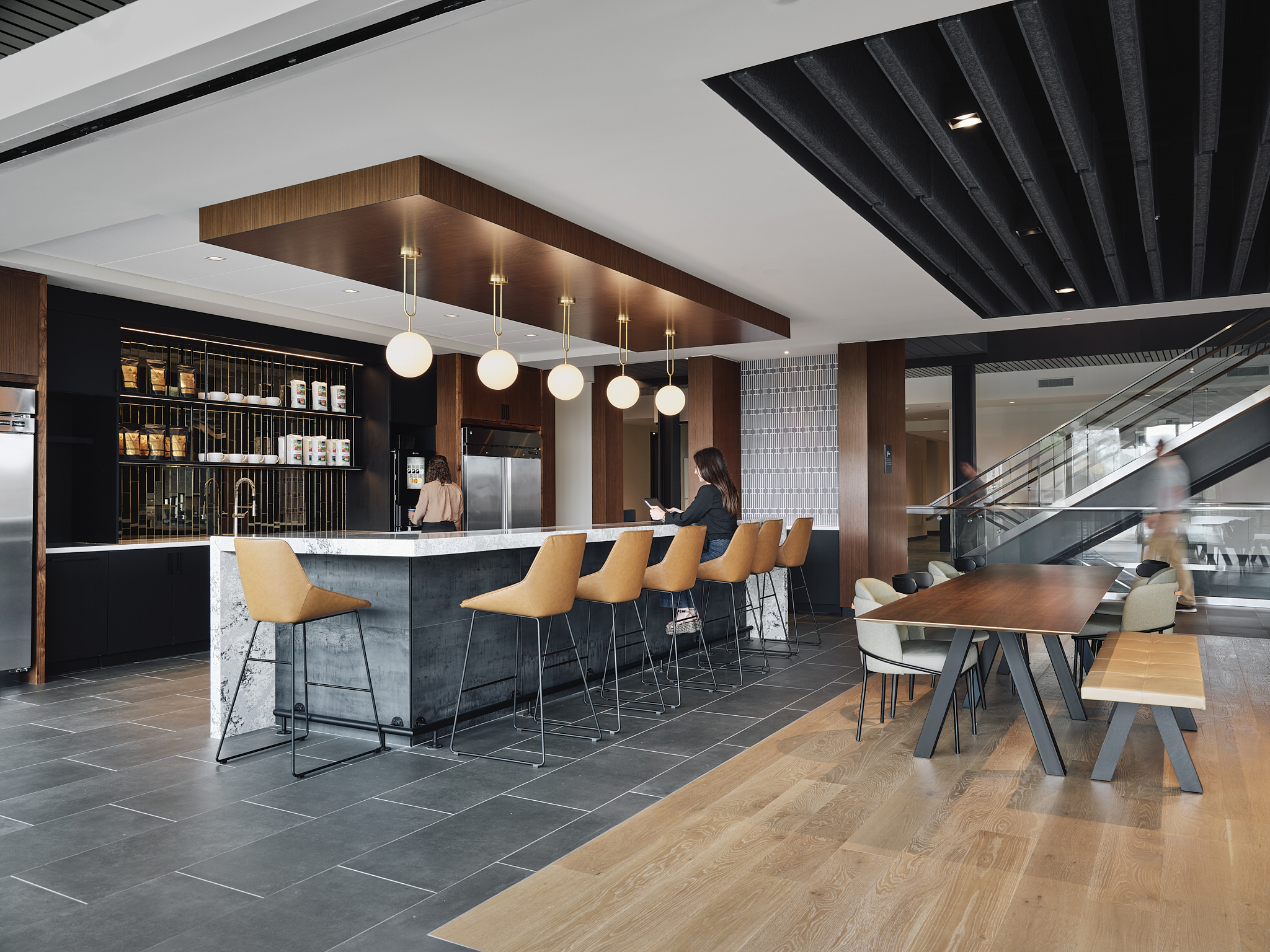 Architectural photography of the Jones Capital Corporate Headquarters in Midtown Hattiesburg, MS. Designed by Wier Boerner Allen (WBA) Architecture, this 80,000-square-foot Class A office building serves as the global hub for Jones Logistics and Jone