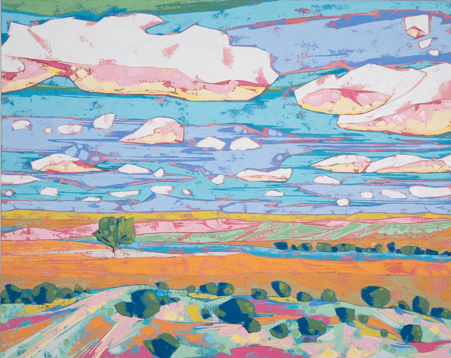 Swept Away, oil + cold wax on linen panel, 30 x 24", 2024