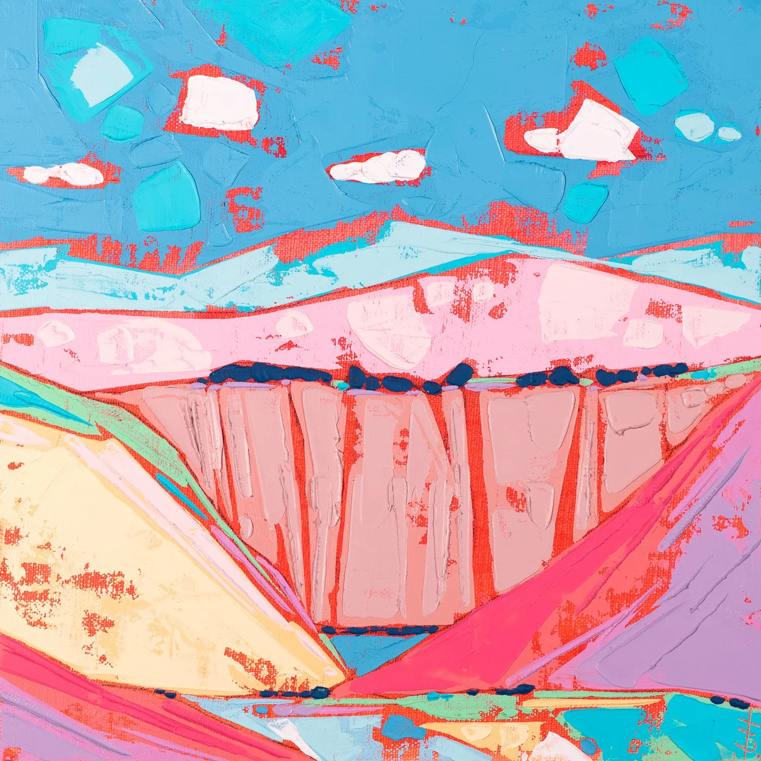 A Clear View, VII - 8" x 8", mixed media on panel