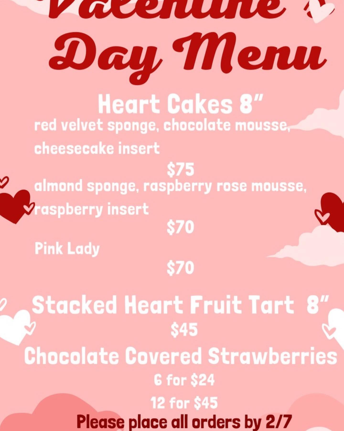 #Valentine menu #valentinepastries