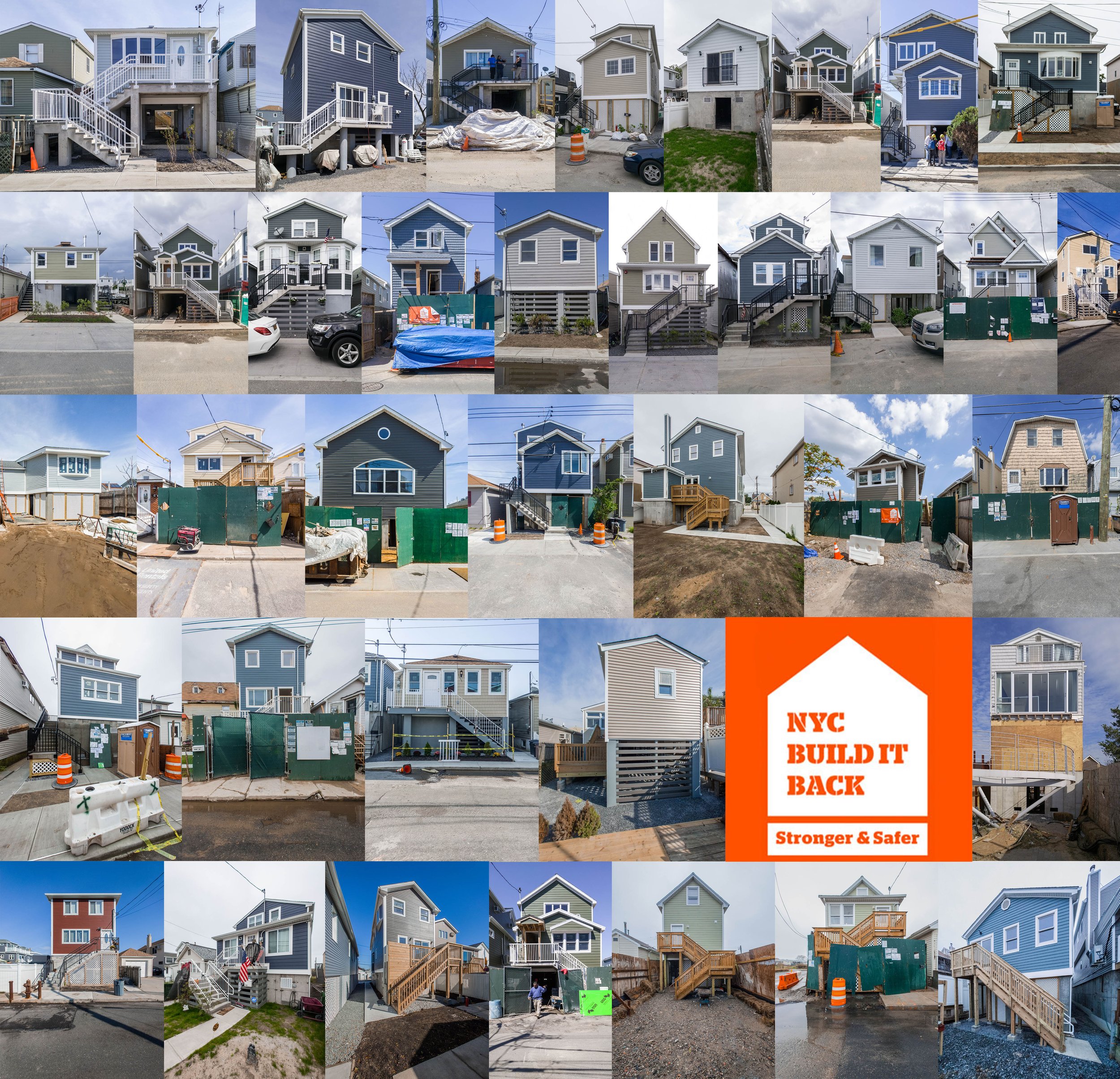 BIB (Build It Back). Rehabilitation, elevation & reconstruction of single and 2-family houses for flood resilience. Queens, NY.