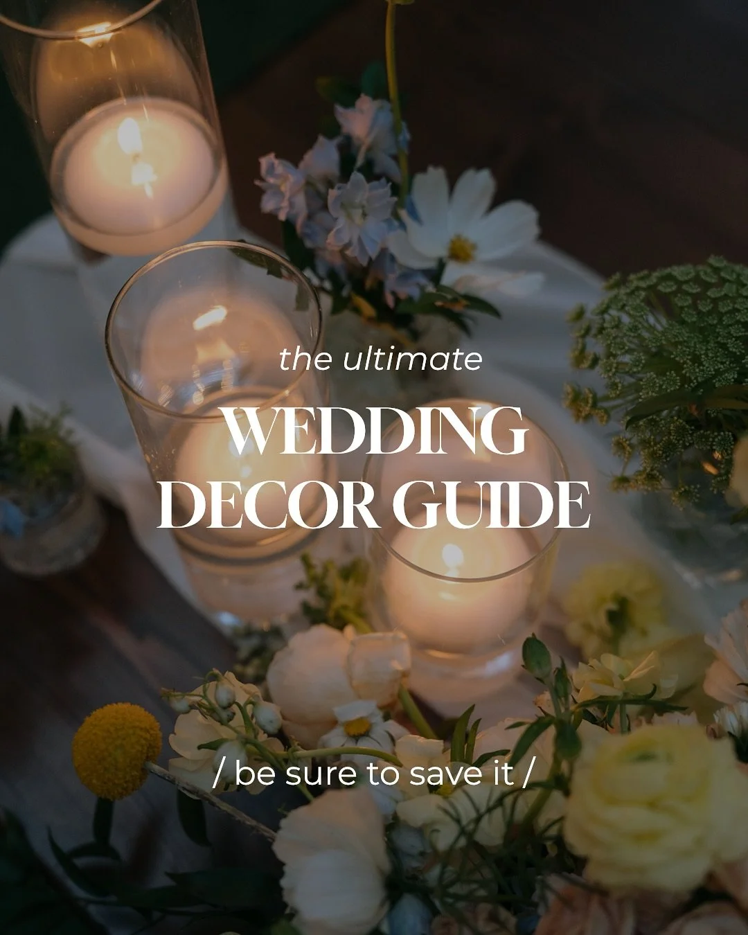 Planning your wedding? Start with the decor 💍
We’ve created a guide to help you navigate every detail and make your day cohesive and thoughtfully designed.
 Save it to come back to during your planning — and make sure you don’t mi
