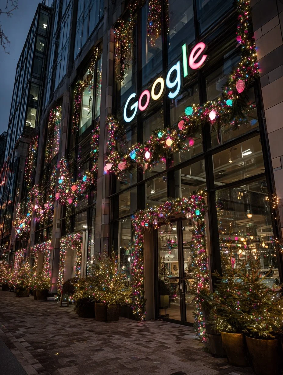 We created a floral vision of Christmas in the spirit of Google &mdash; where technology intertwines with the beauty of nature 🌿✨

Vivid colors, playful shapes, and creative accents reflect the spirit of discovery, inspiration, and warmth. Each arra