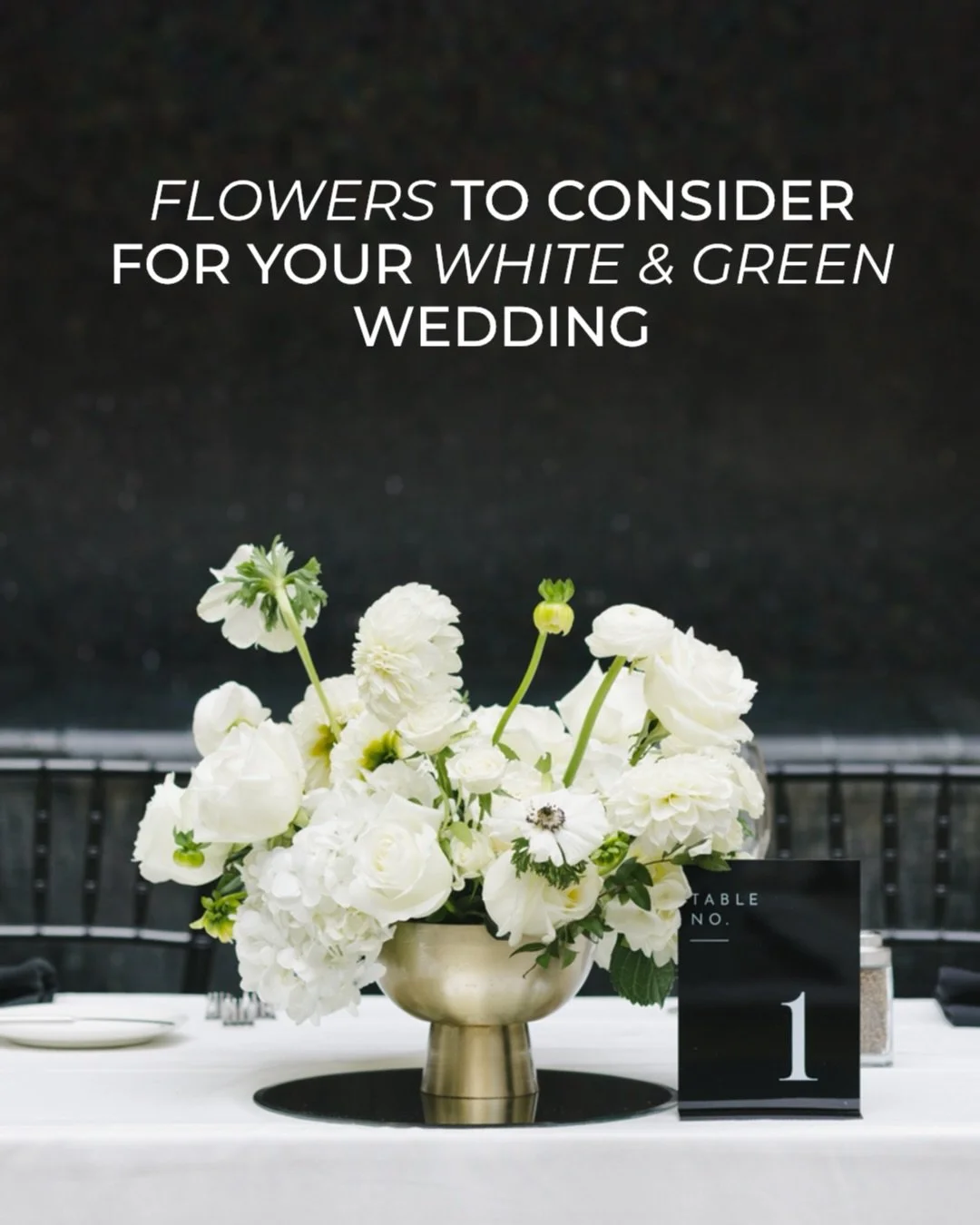White and green is one of our most requested palettes - and honestly, it never gets old. 

Timeless, elegant, and beautiful in almost any venue. Here are the flowers we love most for this color story.

📌 Save this for your planning folder. 

💌 For 